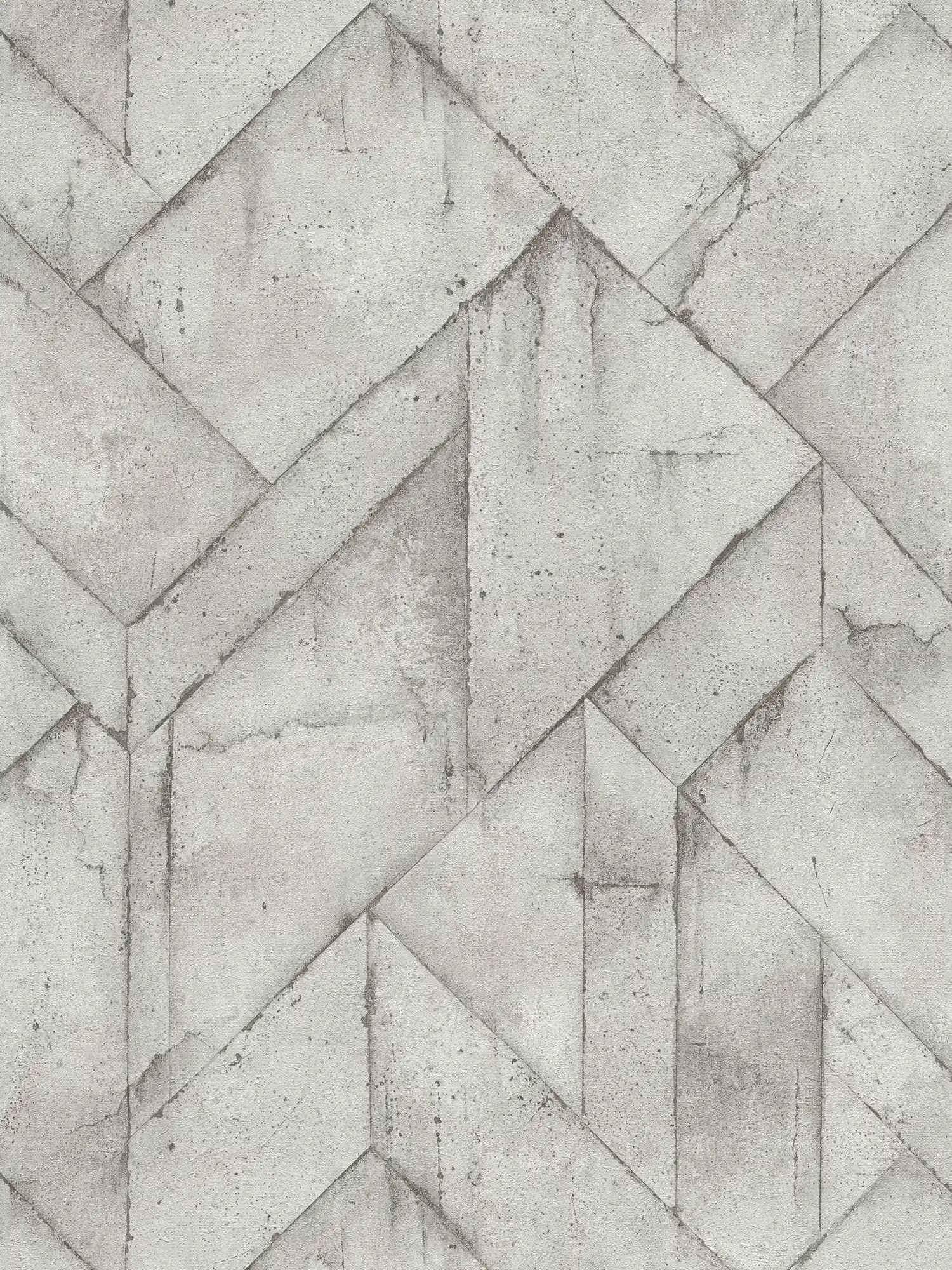 Concrete wallpaper tiles, used look - grey, white, anthracite
