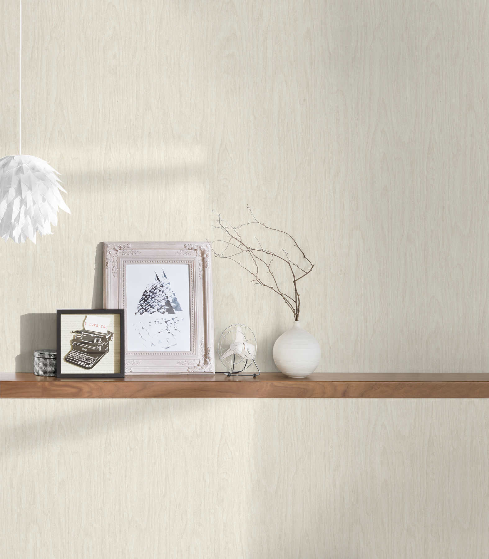             Bright VERSACE Home wallpaper in wood look - beige, cream
        