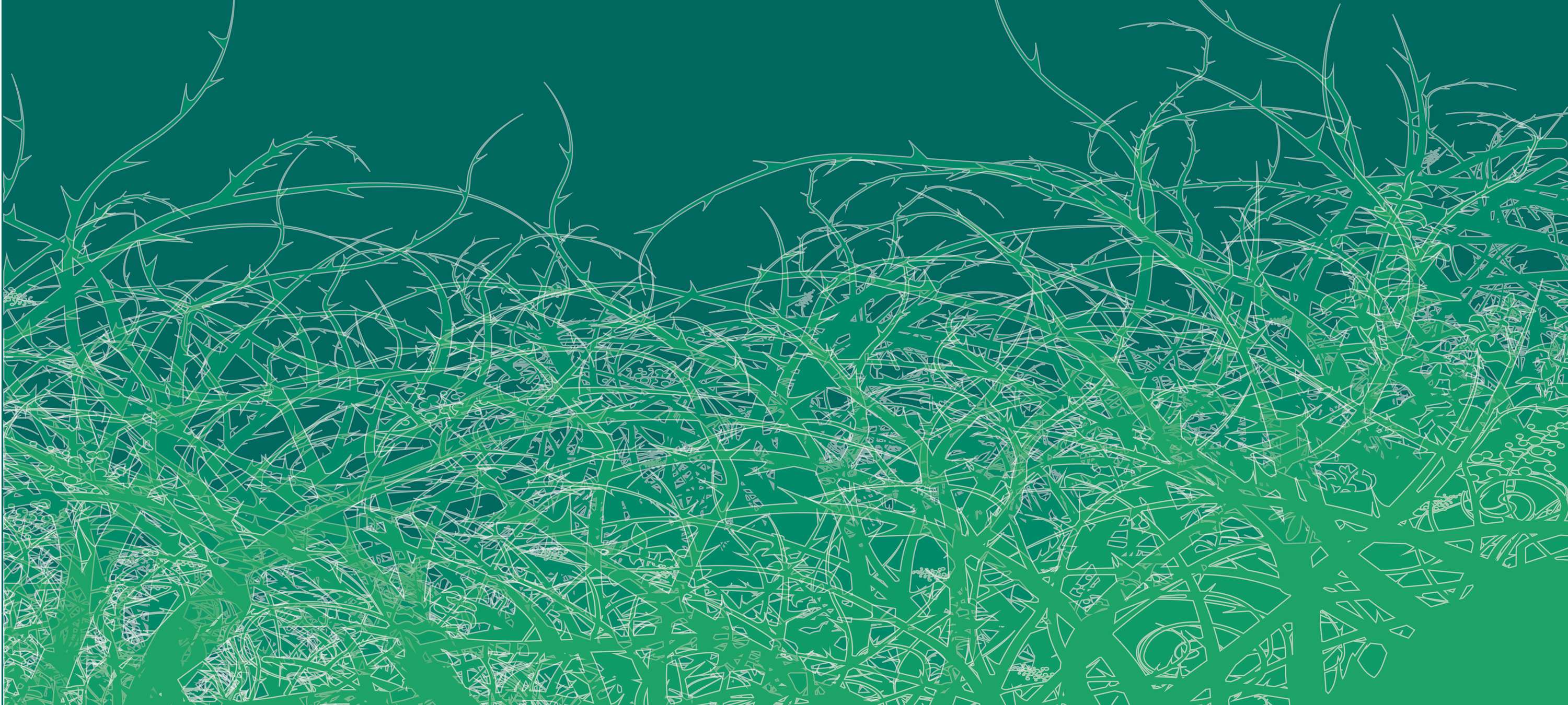             Thorns Behang voor Jeugdkamer - Groen, Wit
        