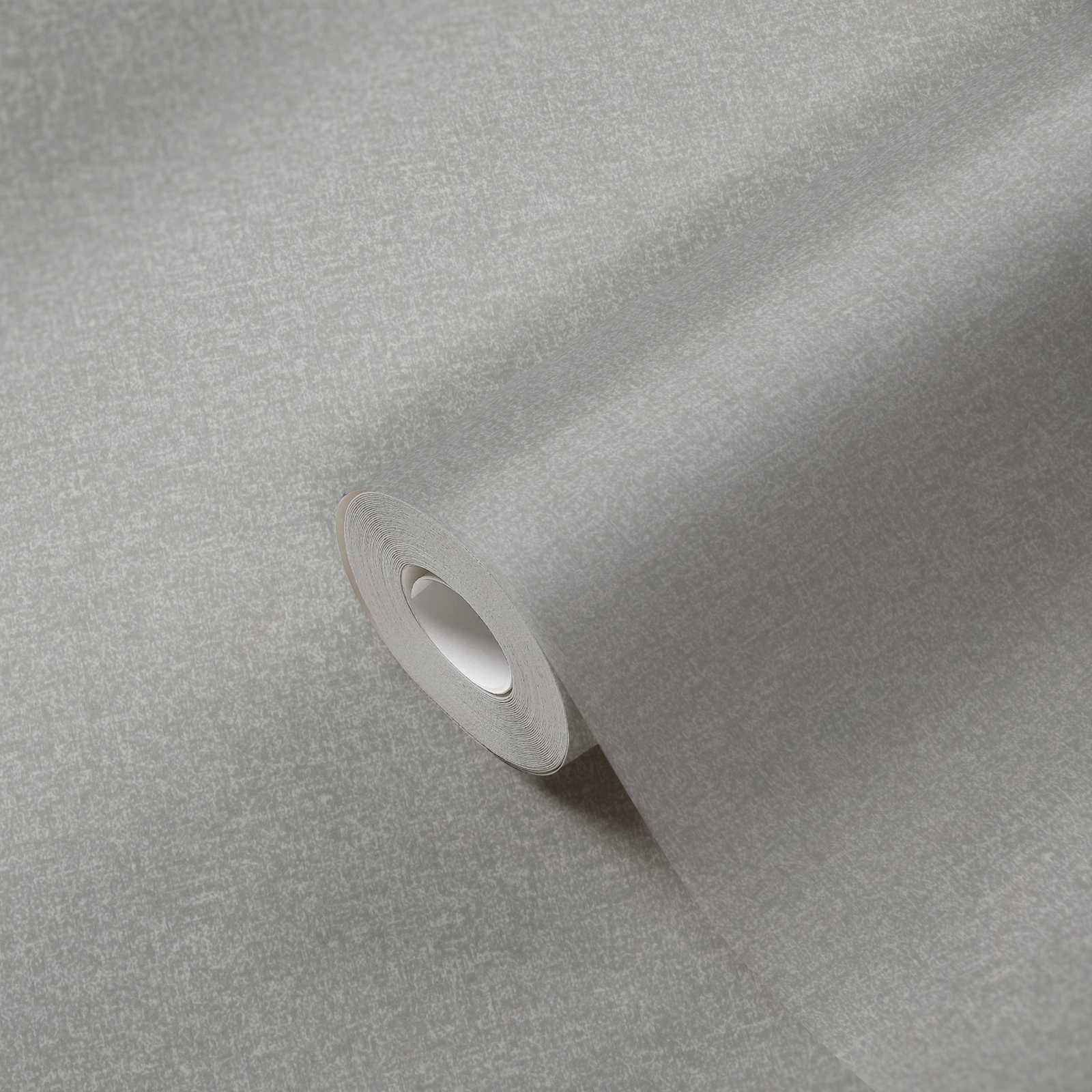             Carta da parati in tessuto non tessuto a tinta unita con motivo a trama leggera - grigio
        