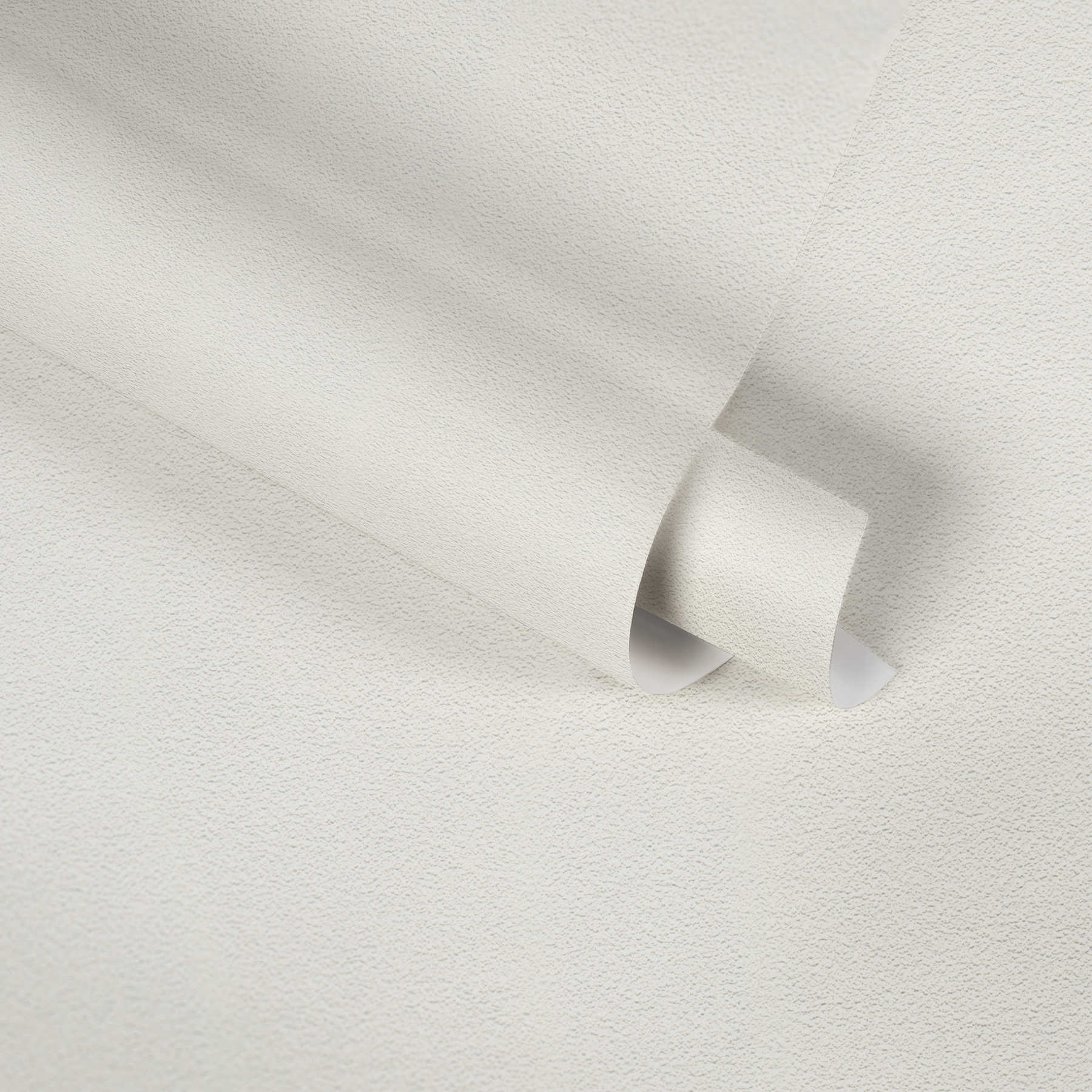            Effen wit behang met tweedimensionale schuimstructuur
        