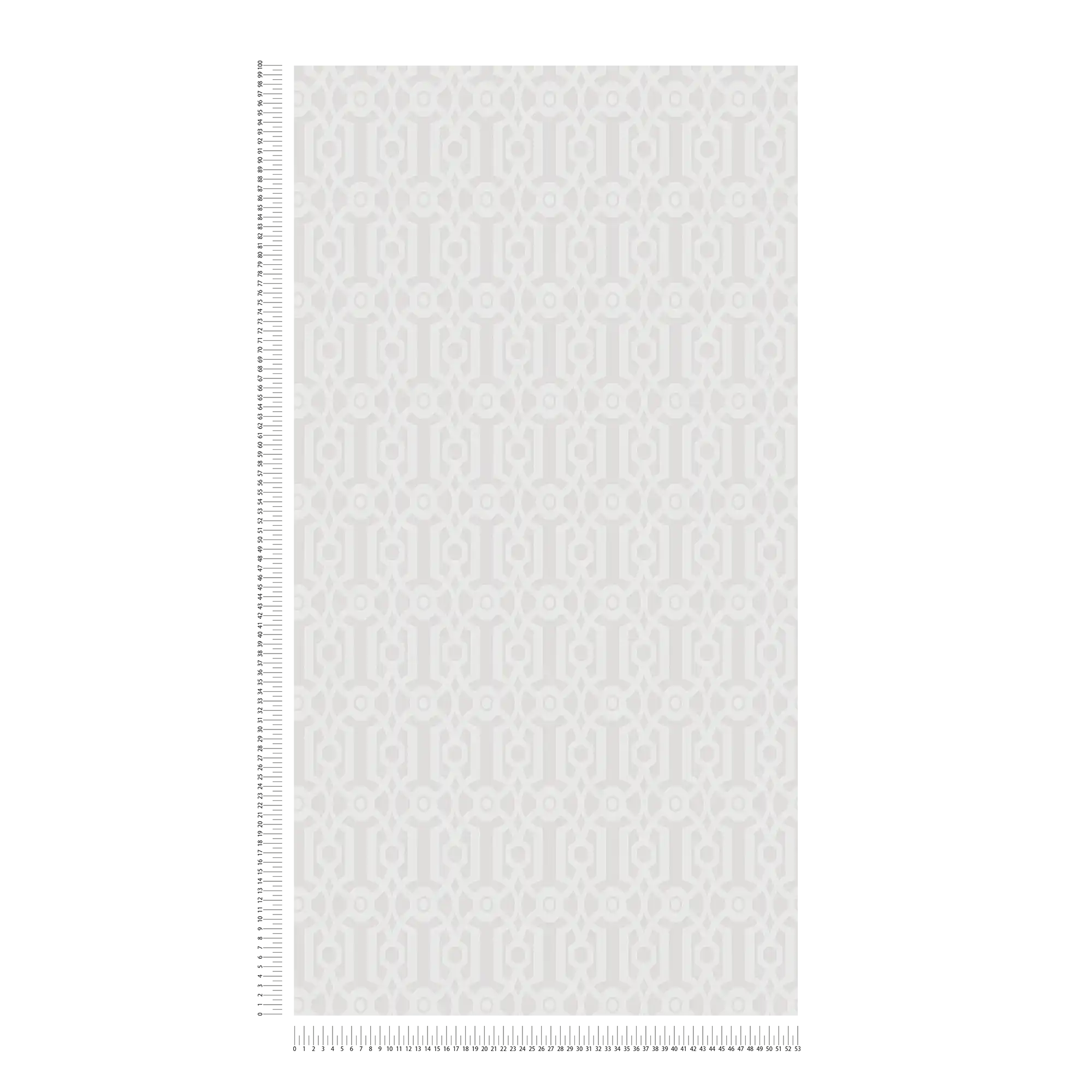             Papier peint à motif de lignes graphiques - crème, gris
        
