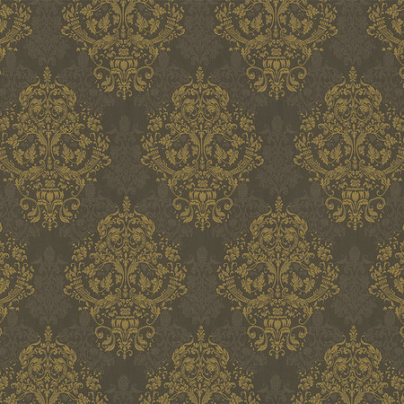         Baroque mural brown & gold with ornament design
    