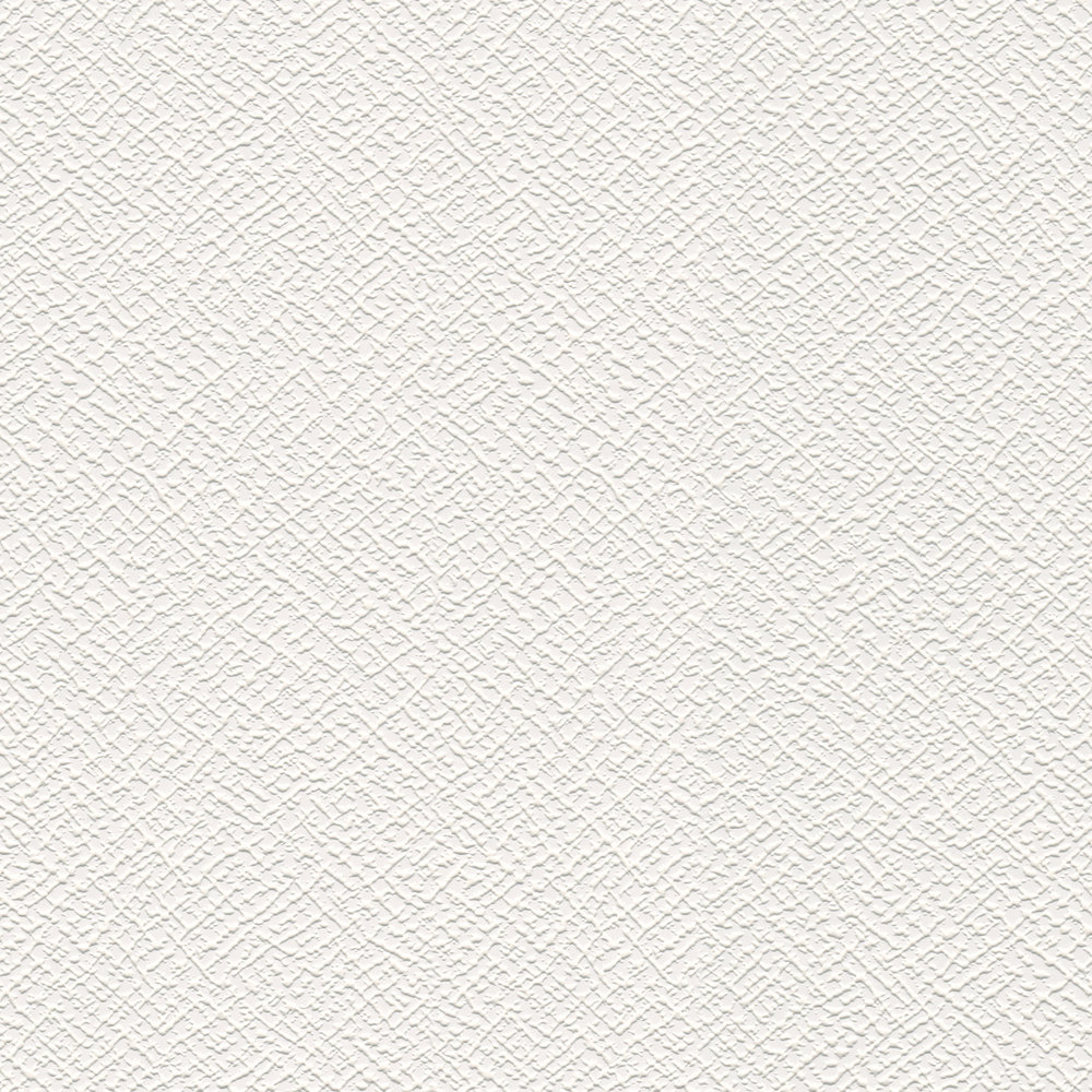             Wallpaper with flat structure pattern with textile look - white
        