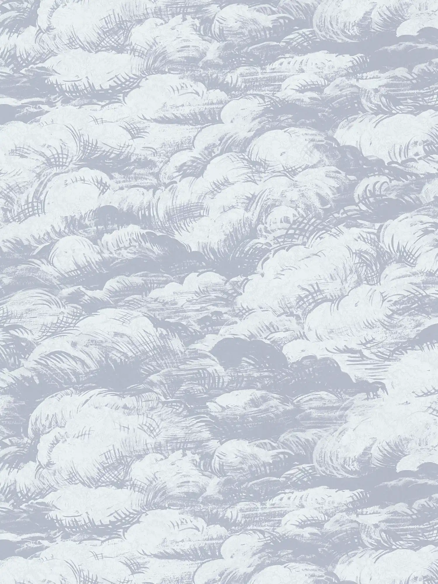 wallpaper grey with nature pattern in vintage style - grey, white
