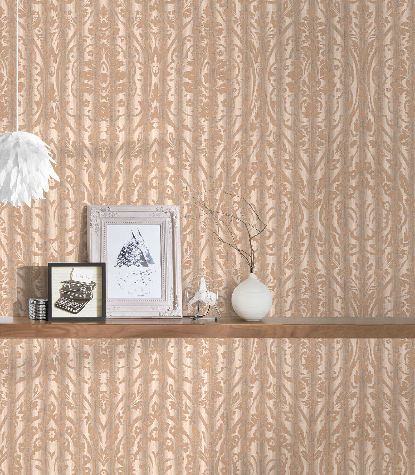             Vliesbehang met decoratief patroon & structuurdesign - beige, crème
        