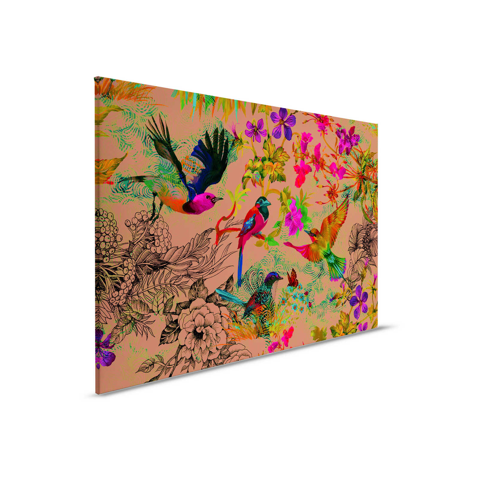         Bird Canvas Painting in Colourful Collage Style - 0.90 m x 0.60 m
    