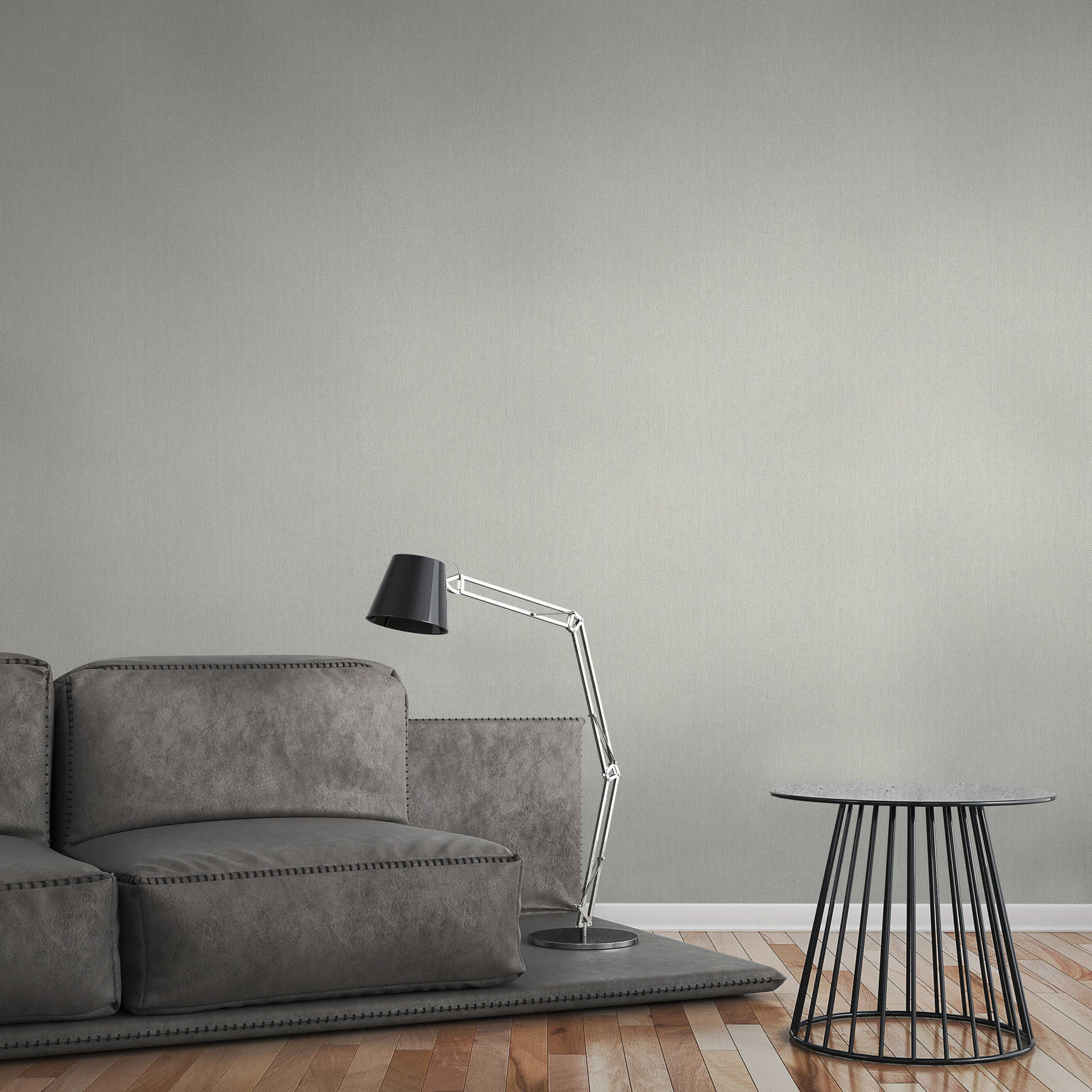             Textile texture & metallic effect wallpaper - grey
        