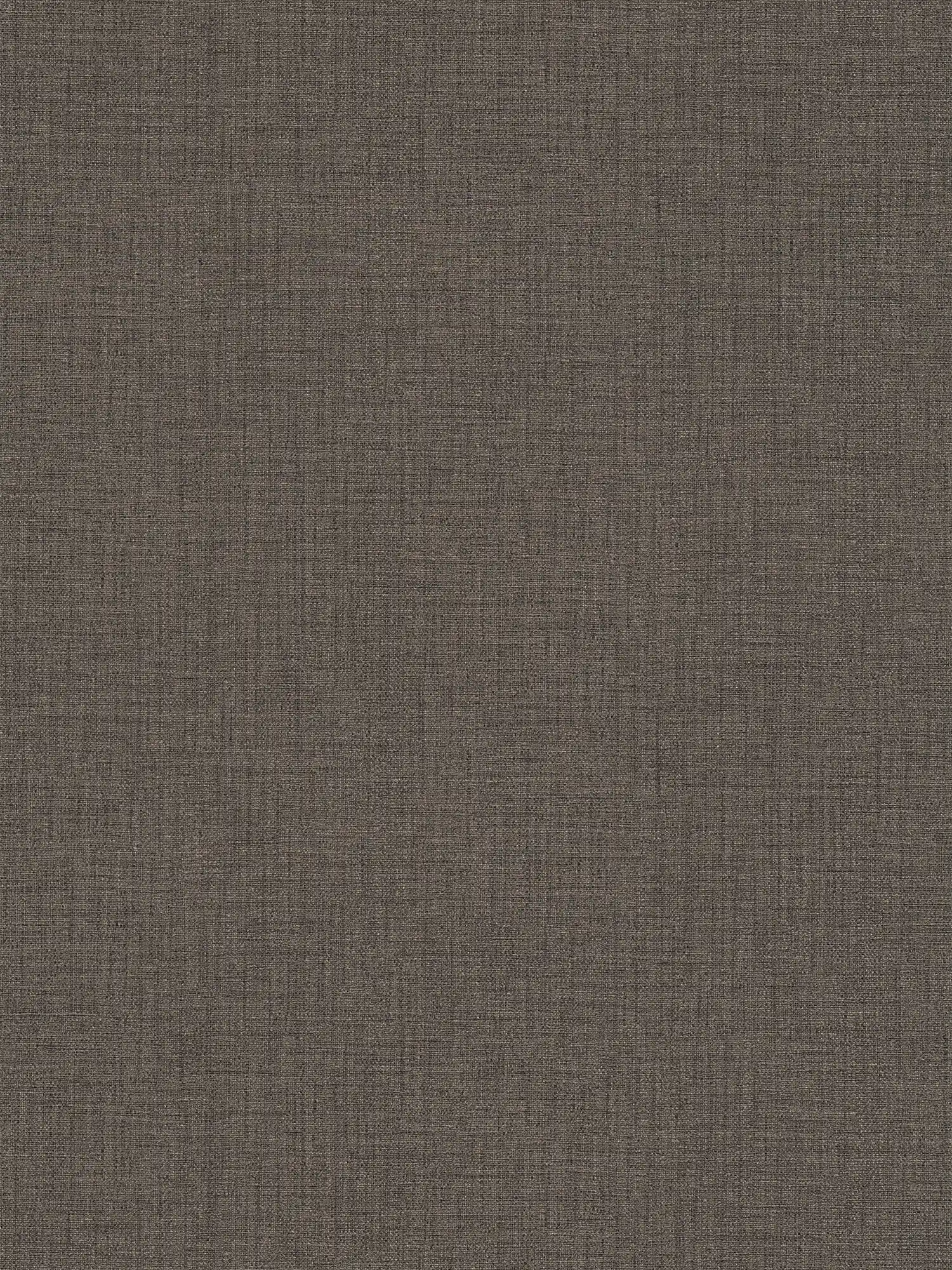 Textile look wallpaper mottled with structure - brown
