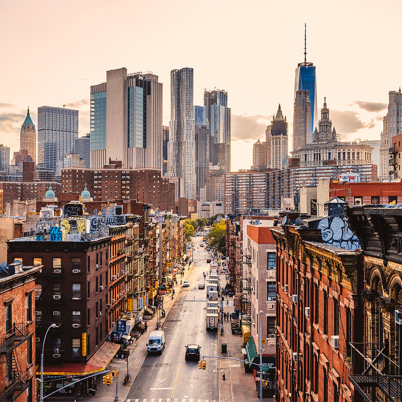         New York Skyline Wallpaper - Brown, Grey, Beige
    
