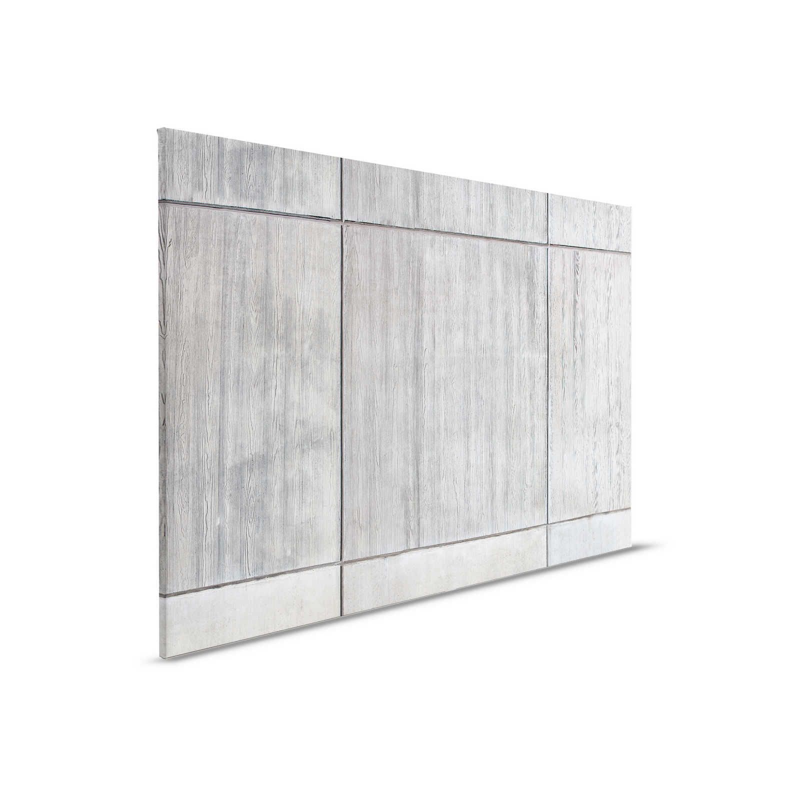         Concrete slab canvas picture with board formwork and wood grain - 0.90 m x 0.60 m
    