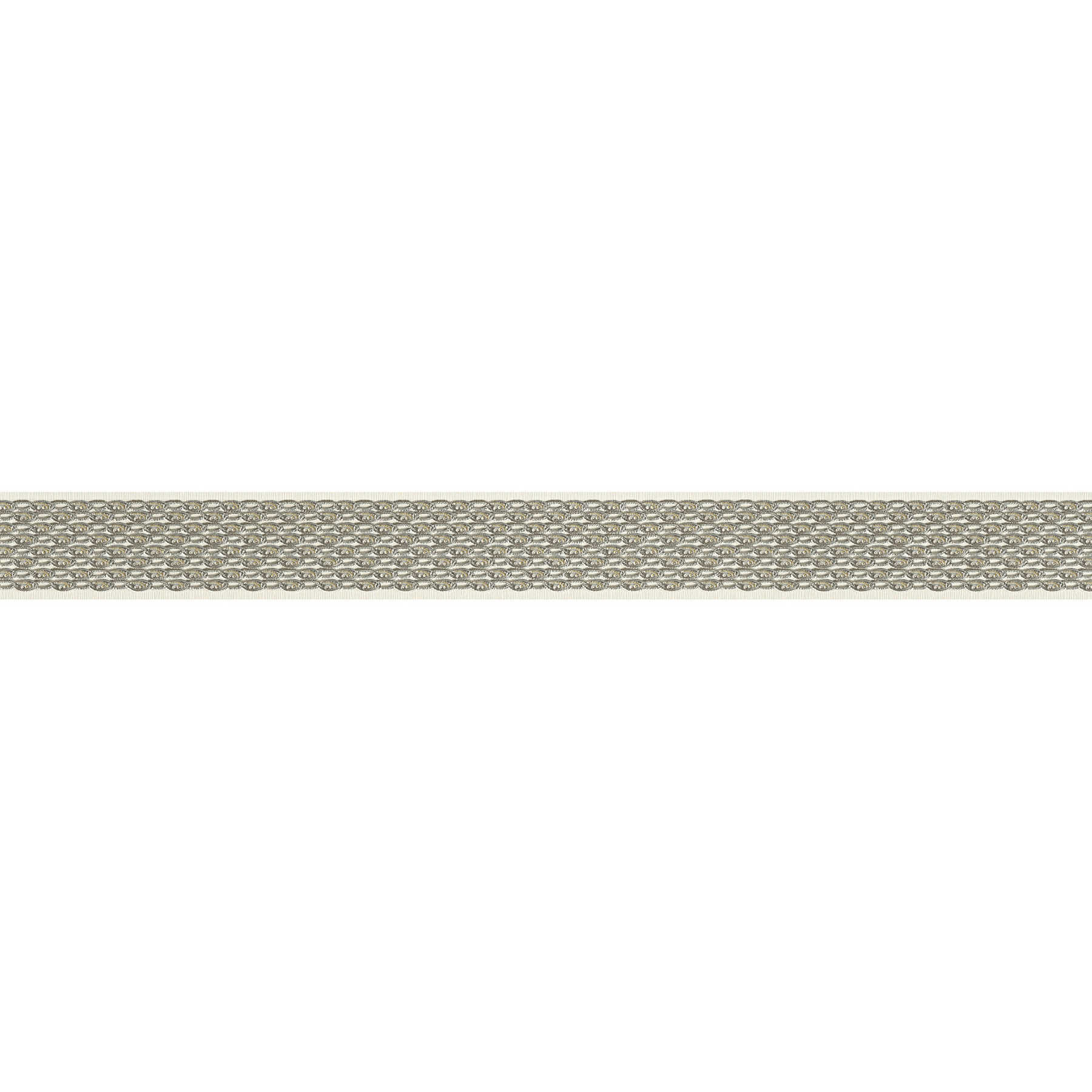 Self-adhesive wallpaper border with meander - metallic
