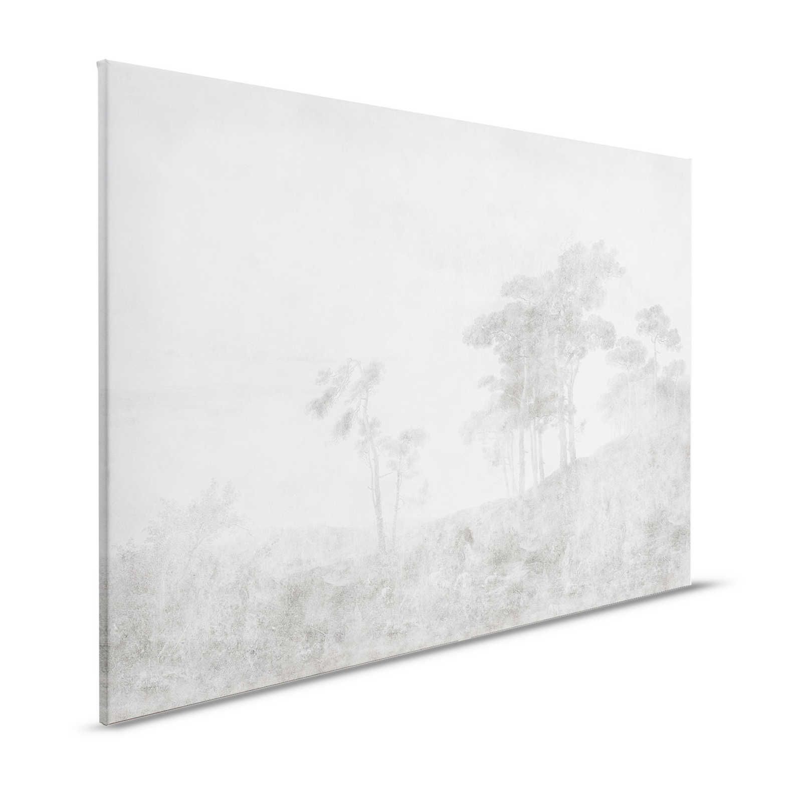 Romantic Grove 2 - Landscape Canvas Painting Vintage Style - 1.20 m x 0.80 m
