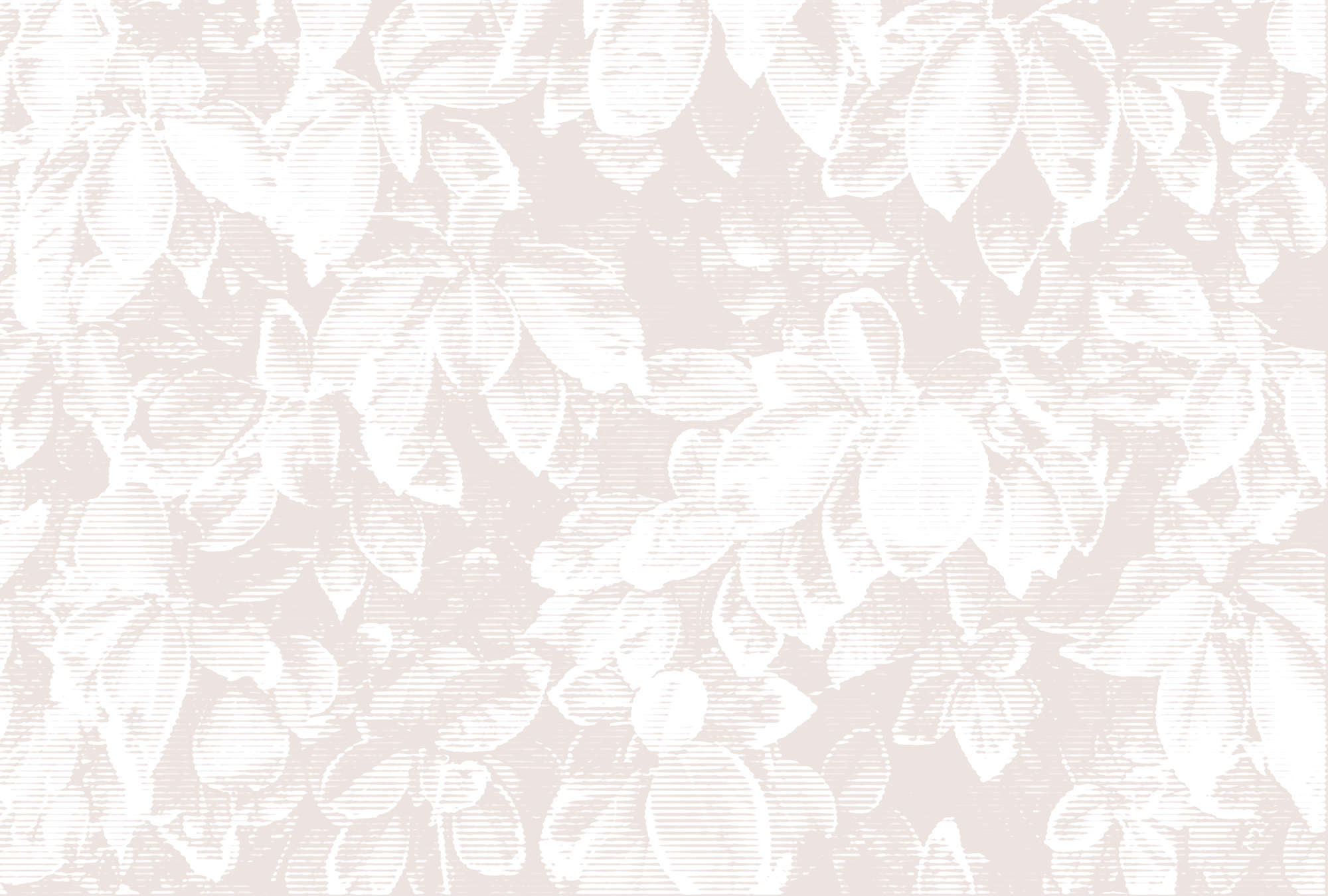             Papel pintado de hojas de aspecto shabby chic - rosa, blanco
        