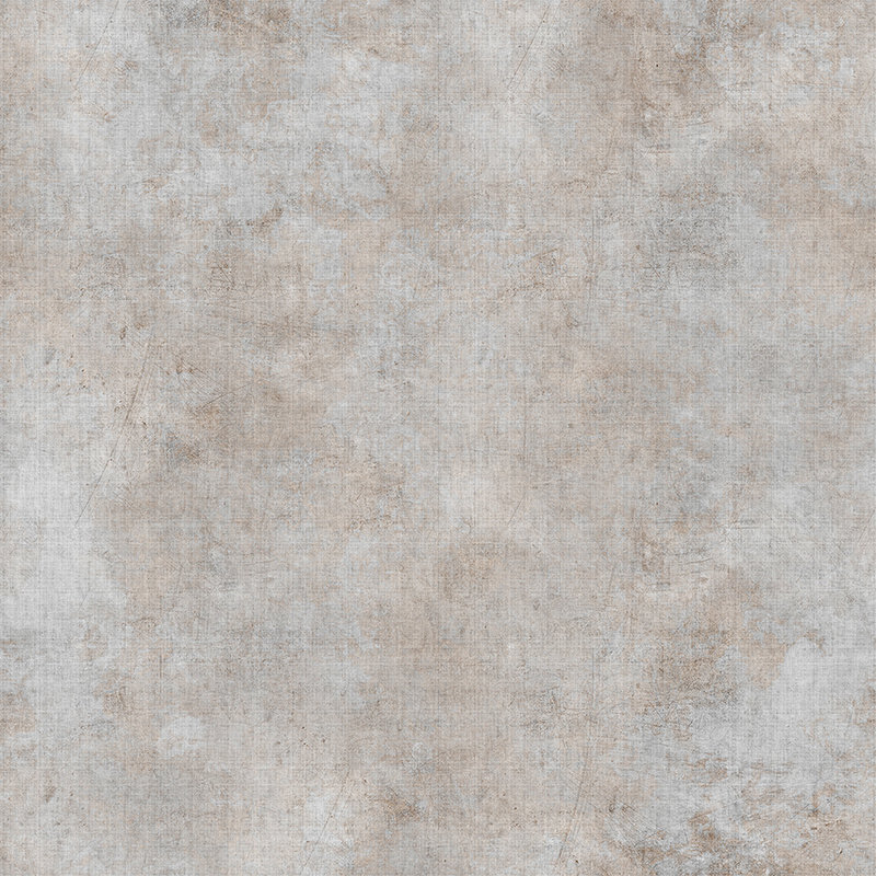 Big three 4 - Concrete and plaster optics as photo wallpaper - natural linen structure - beige, brown | structure non-woven
