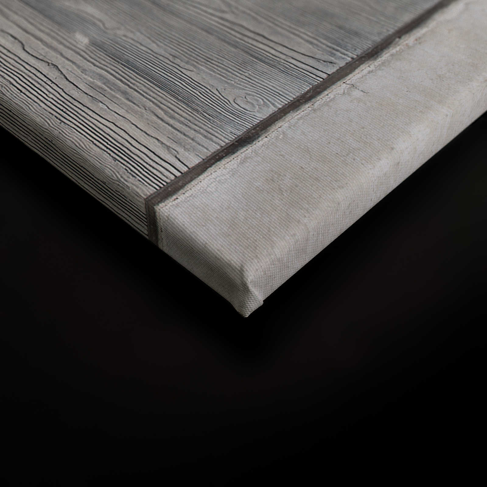             Cuadro de lienzo de losa de hormigón con encofrado de tablas y veta de madera - 1,20 m x 0,80 m
        