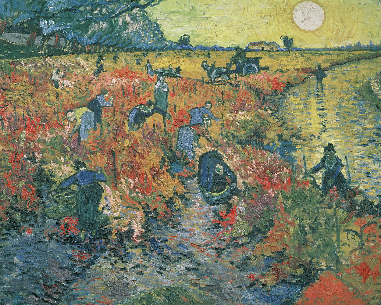             Mural "Viñedos rojos" de Vincent van Gogh
        