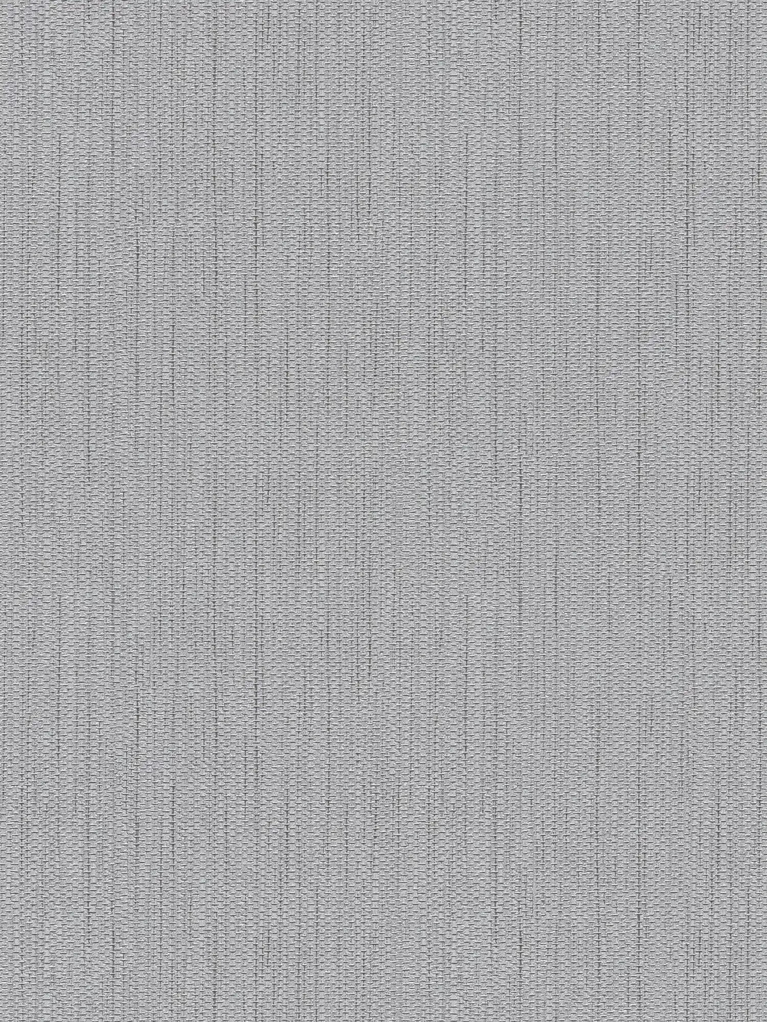 Papel pintado no tejido de aspecto textil con estructura de lino - gris
