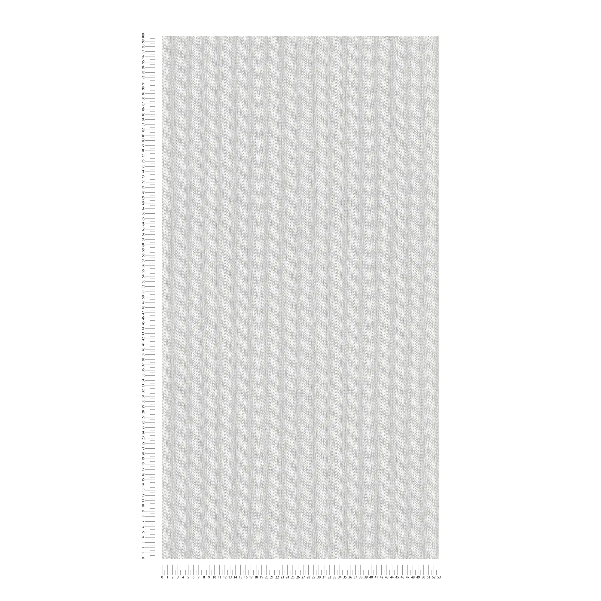             Carta da parati in tessuto non tessuto con struttura a treccia - bianco, grigio chiaro
        