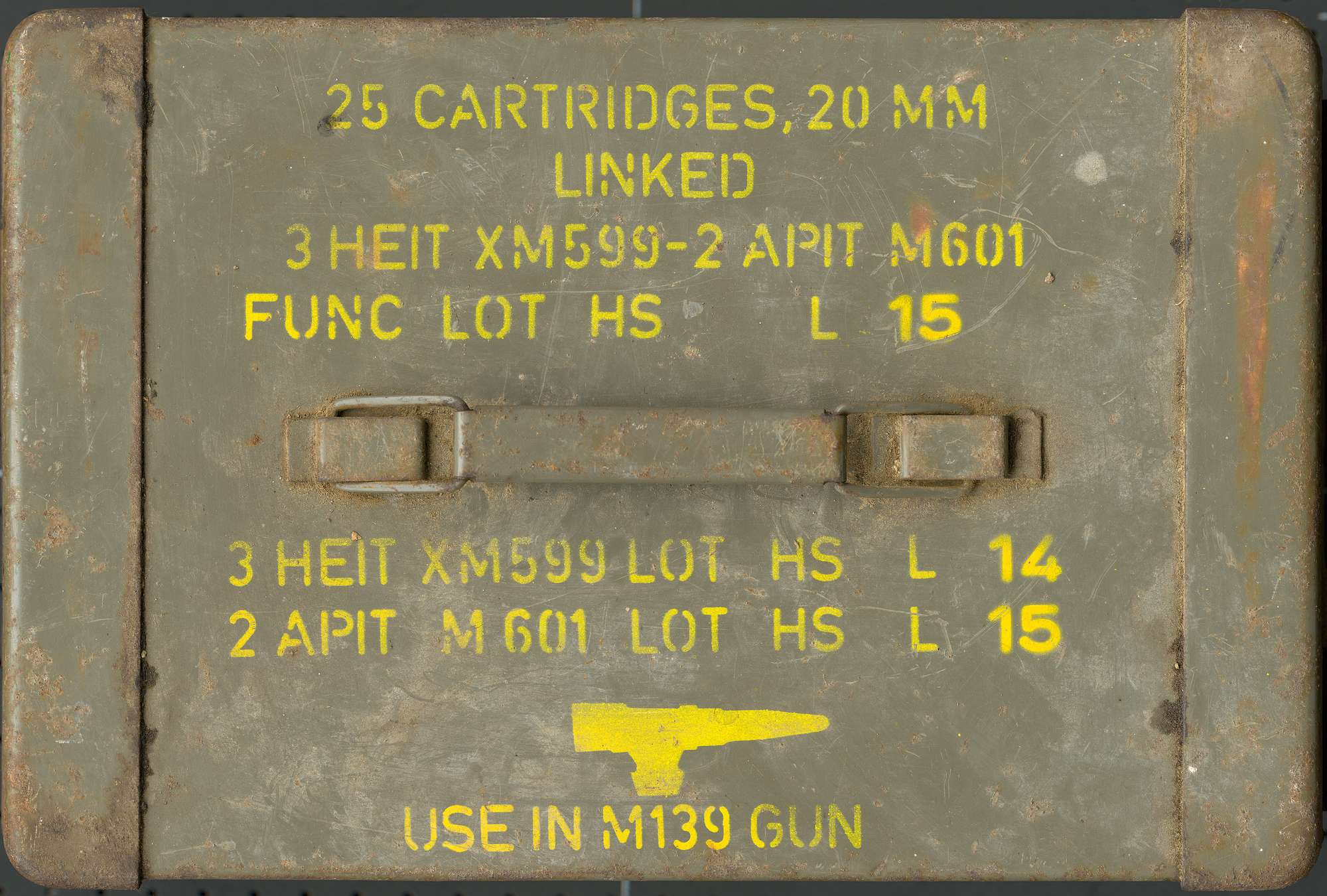             Muurschildering detail cartridge box
        