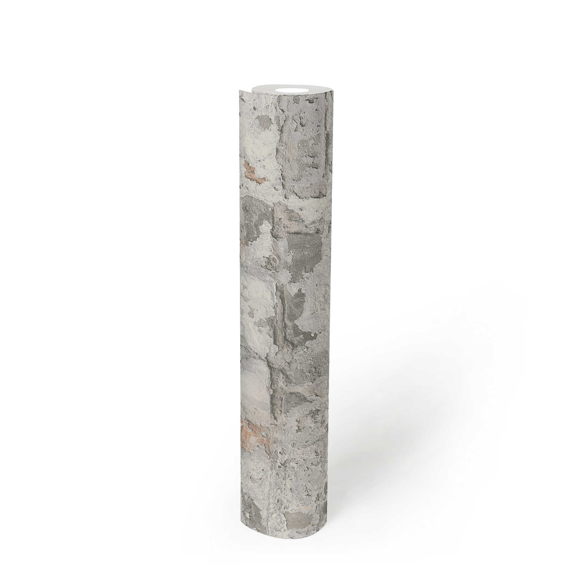             Rustiek muurbehang met bakstenen in gebruikt design - grijs, wit
        