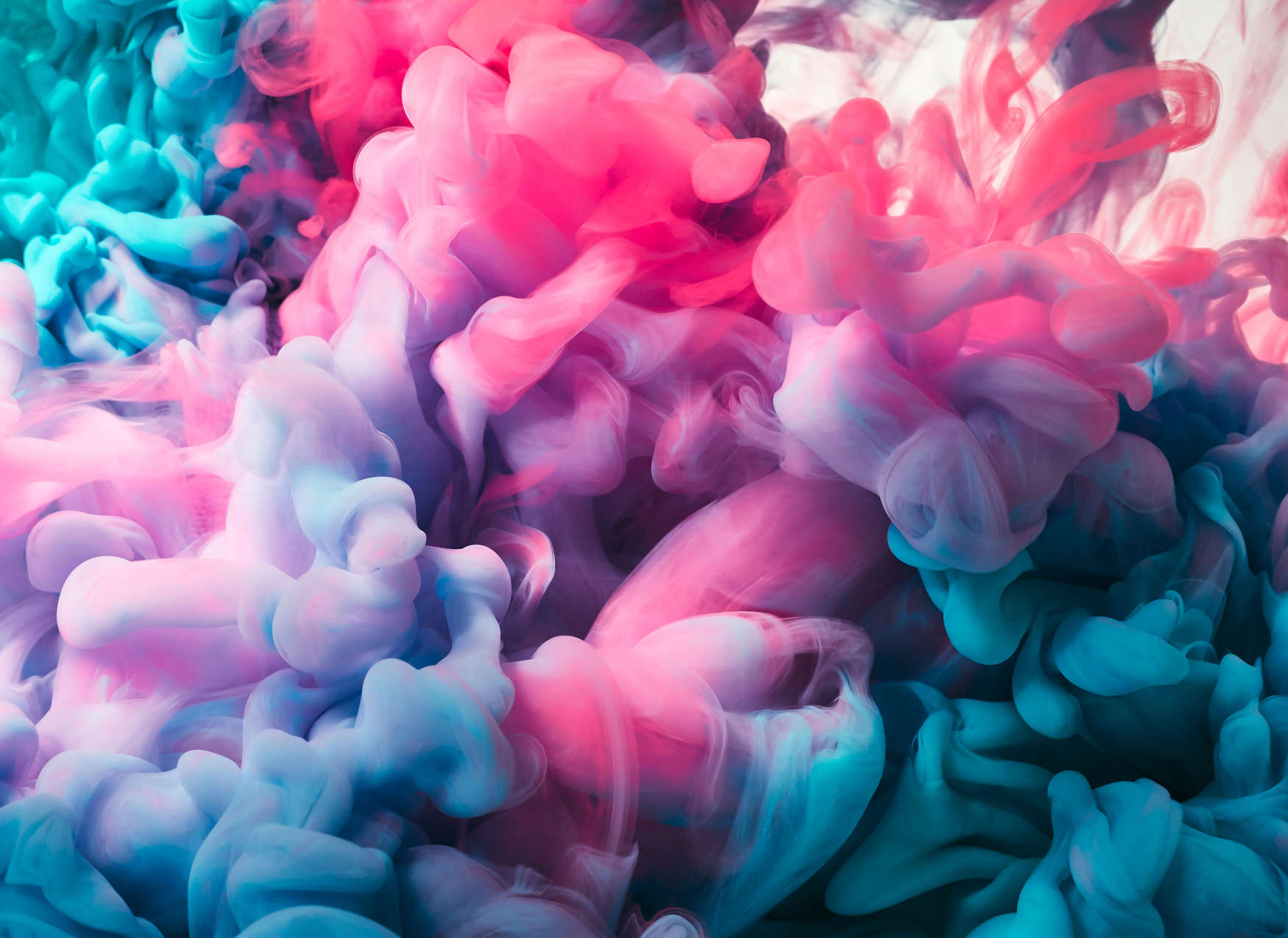             Coloured Smoke Wallpaper - Pink, Blue, White
        