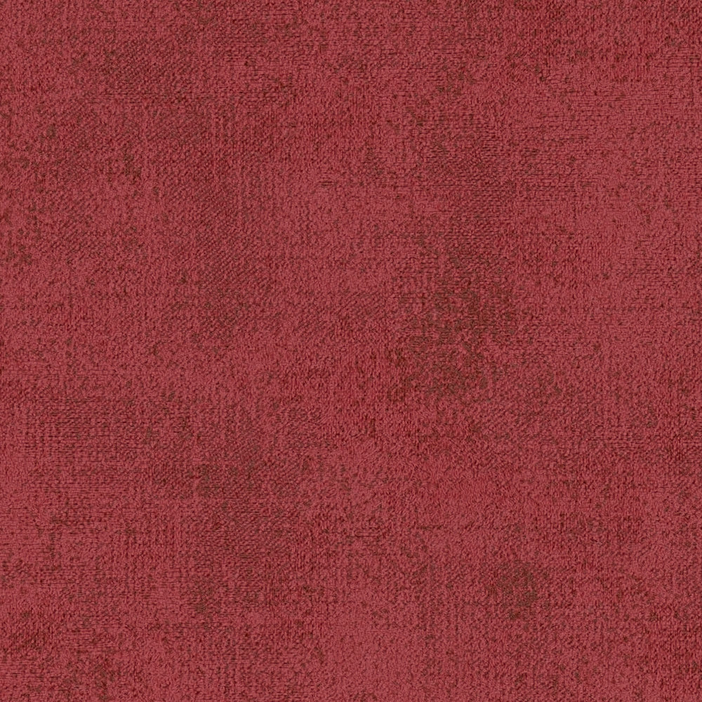             Papier peint uni à texture chinée - rouge
        