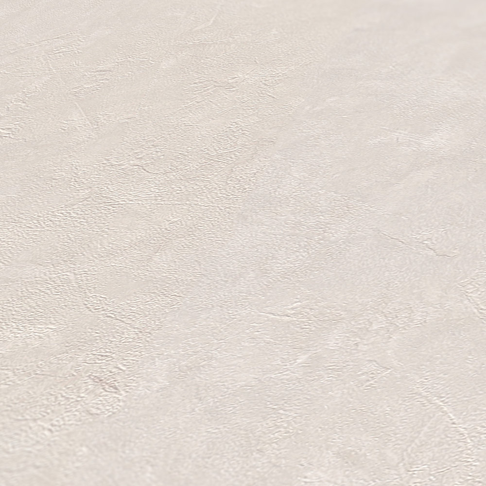             Plaster wallpaper plain & textured pattern - cream, grey
        