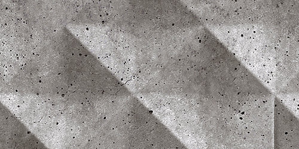             Concrete 2 - Cool 3D beton ruitjes behang - Grijs, Zwart | Mat glad vlies
        