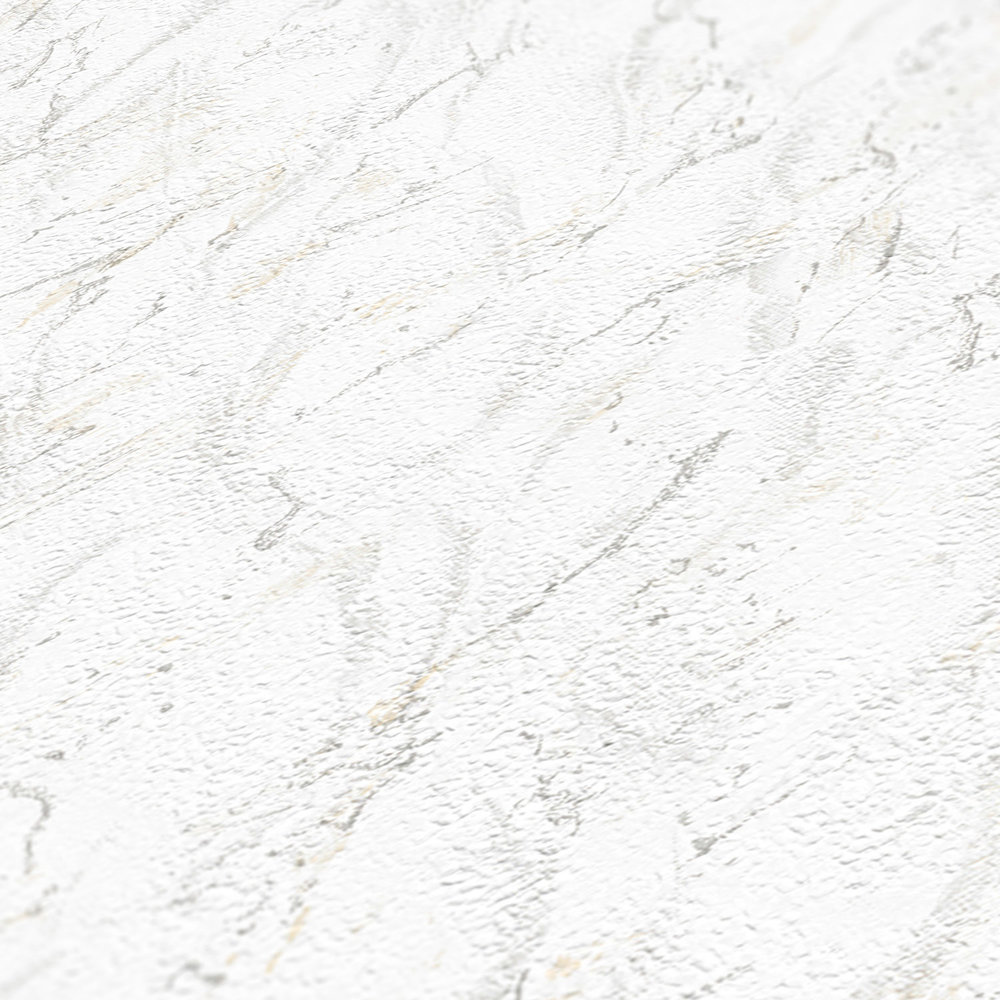             Textured wallpaper with embossed pattern & marble effect - grey, white
        