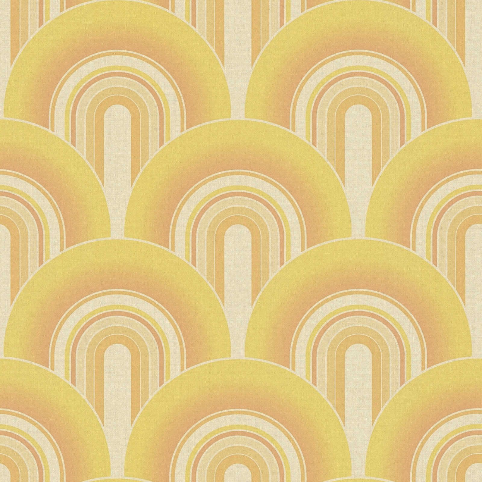         70s wallpaper with graphic retro design - yellow, orange
    