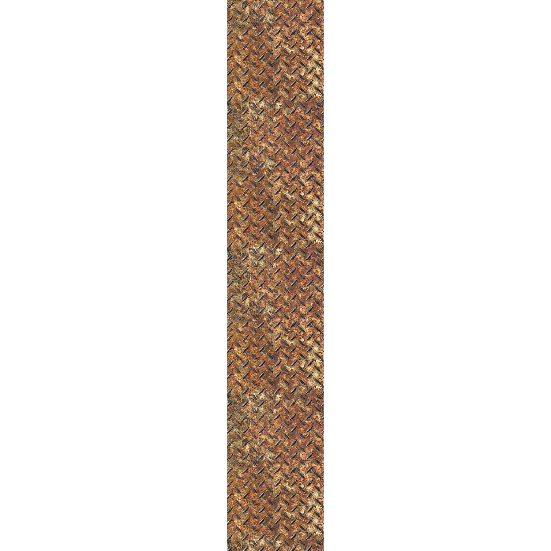         Motif wallpaper industrial steel plate with diamond pattern - brown
    