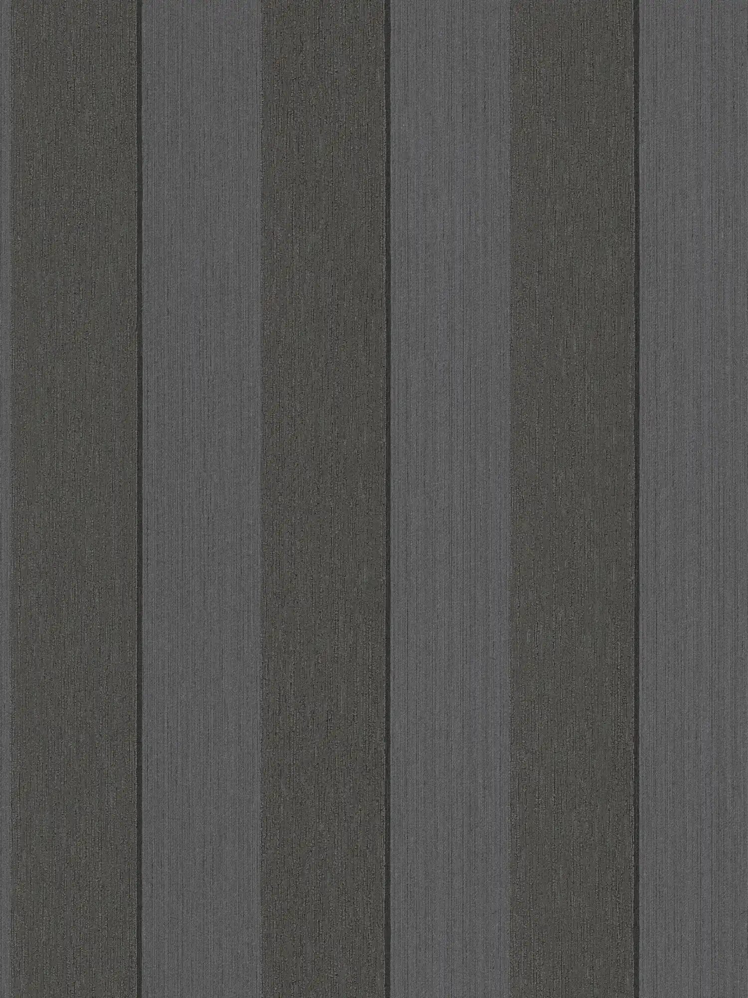 Dark non-woven wallpaper striped with textured pattern - brown

