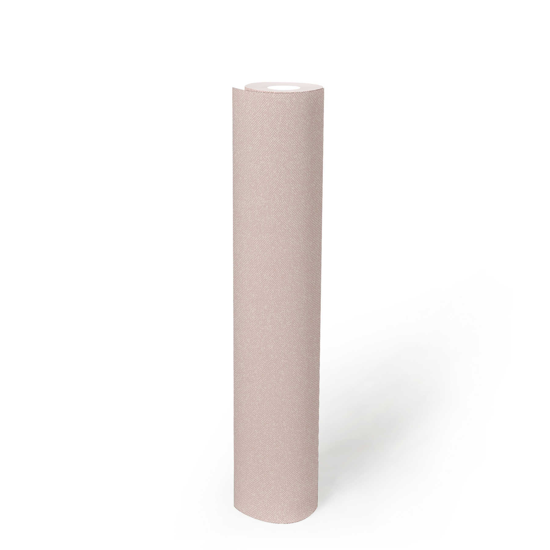             Textiel-look behangpapier effen - roze, crème, wit
        