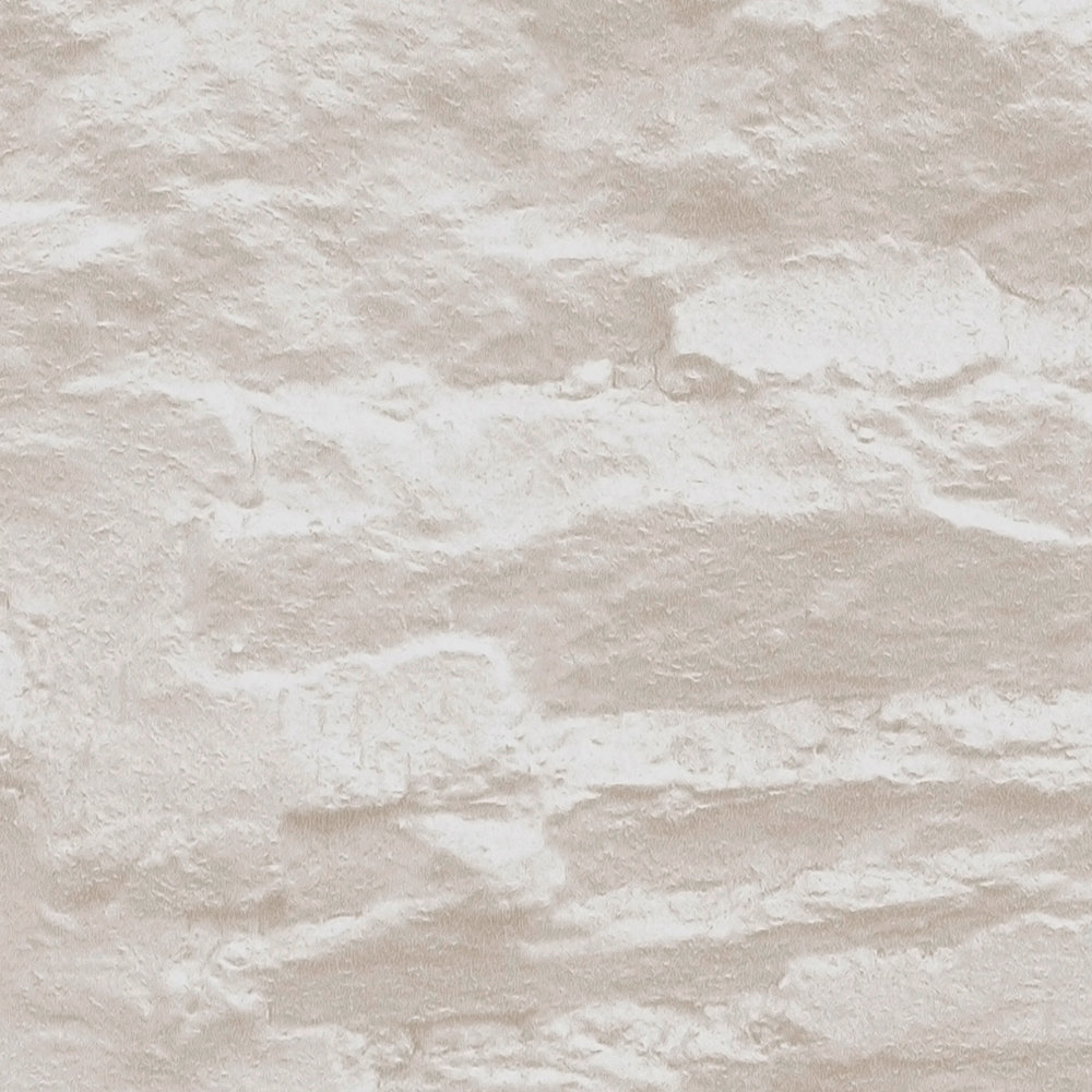             Carta da parati autoadesiva | ottica murale con pietra naturale e intonaco - crema, bianco
        