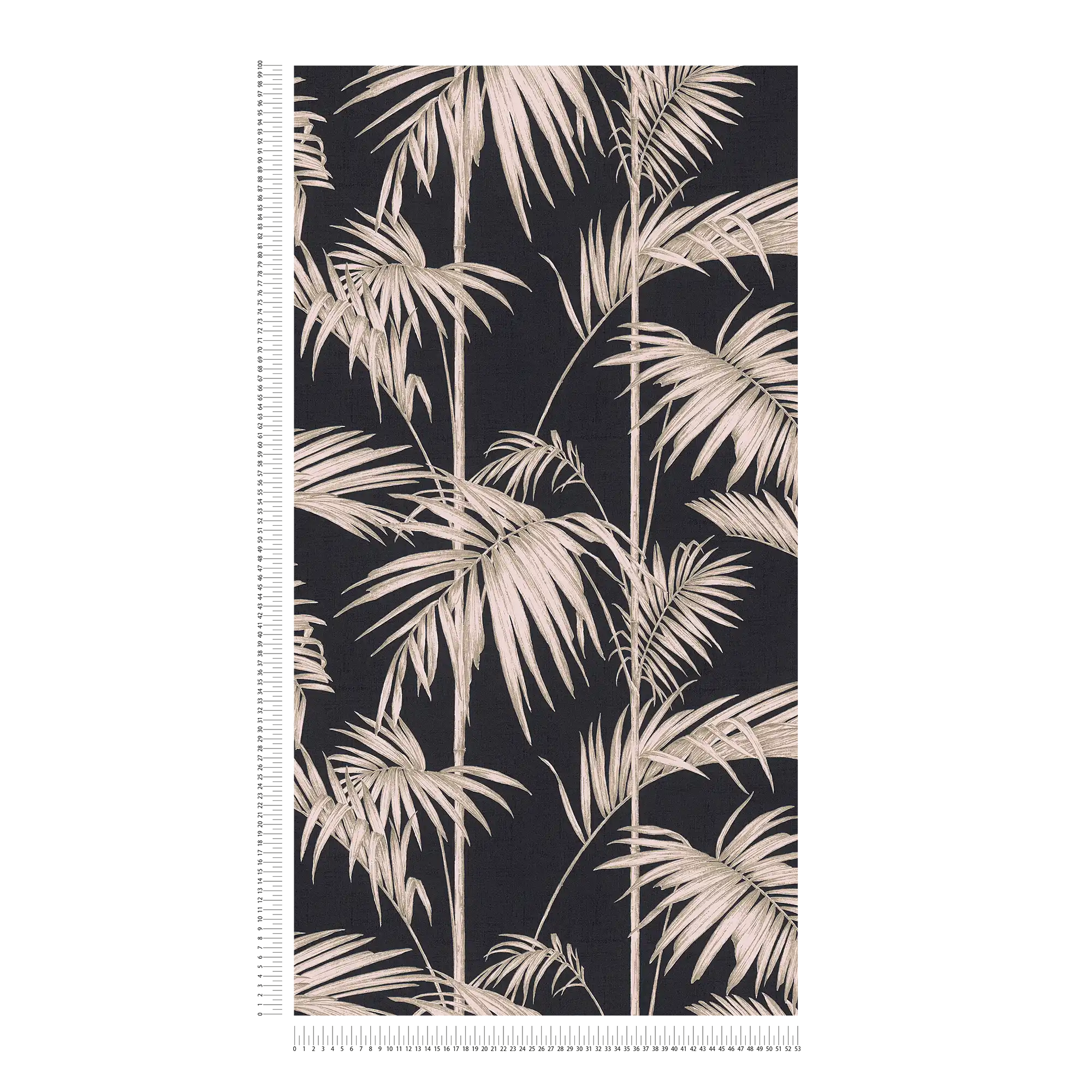             Papier peint naturel feuilles de palmier, bambou - rose, bronze, noir
        