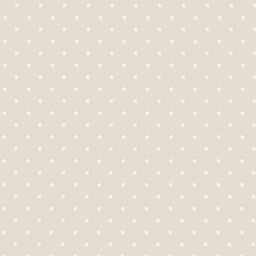             Country style wallpaper with small dots - beige, white
        