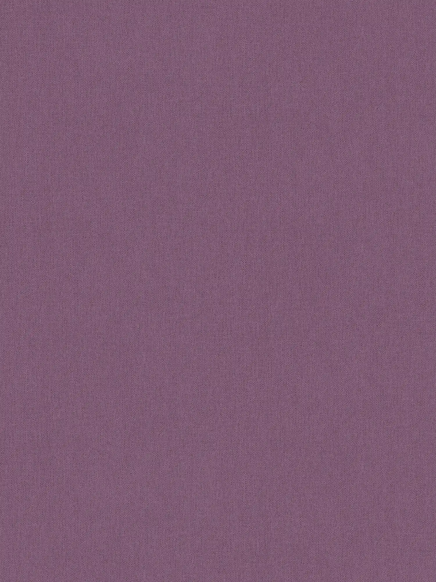 Violet papier peint uni, mat aspect textile & structure tissée
