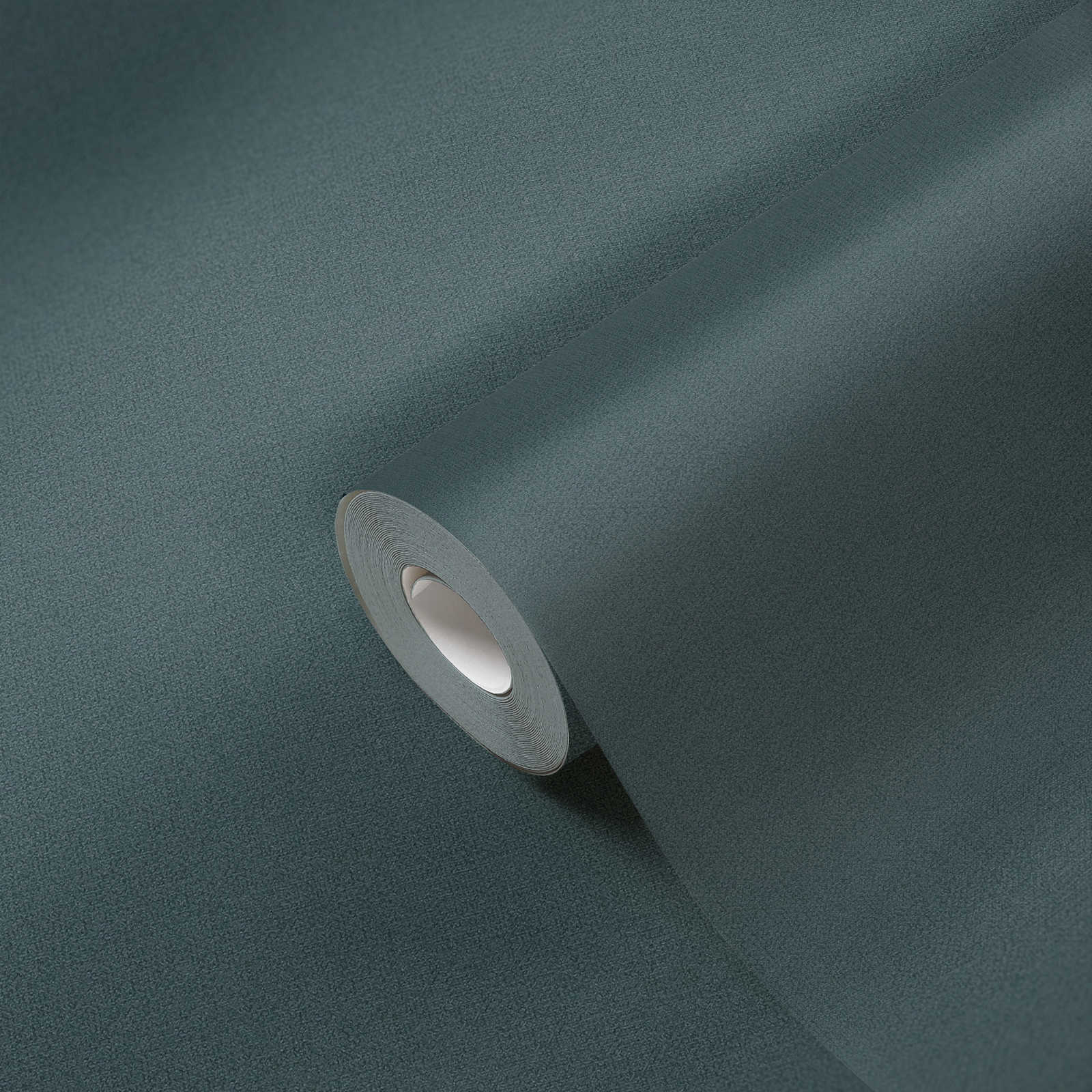             Carta da parati in tessuto non tessuto a tinta unita con aspetto di lino senza PVC - Blu, Grigio
        