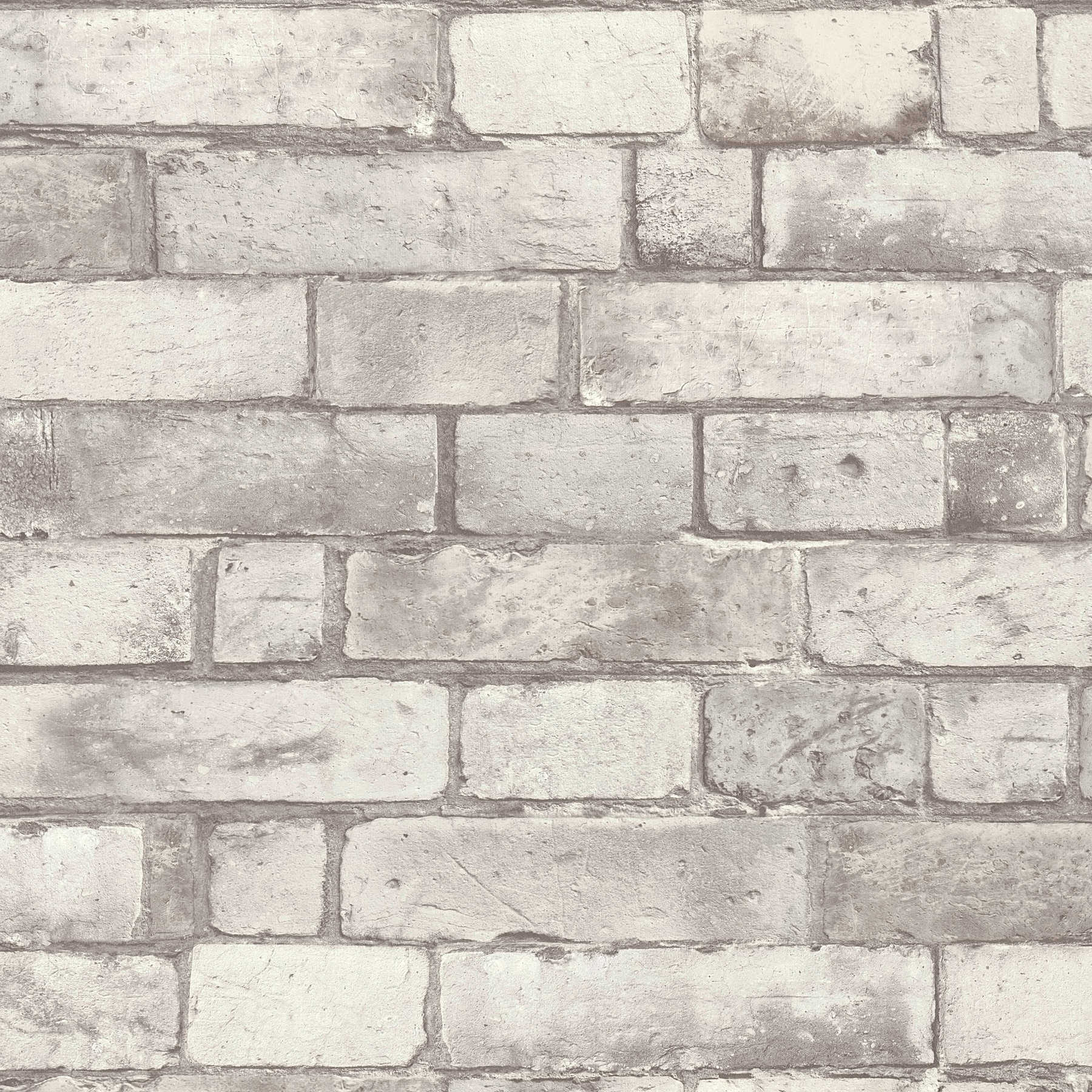             Vliesbehang bakstenen muur in 3D design - grijs, wit
        