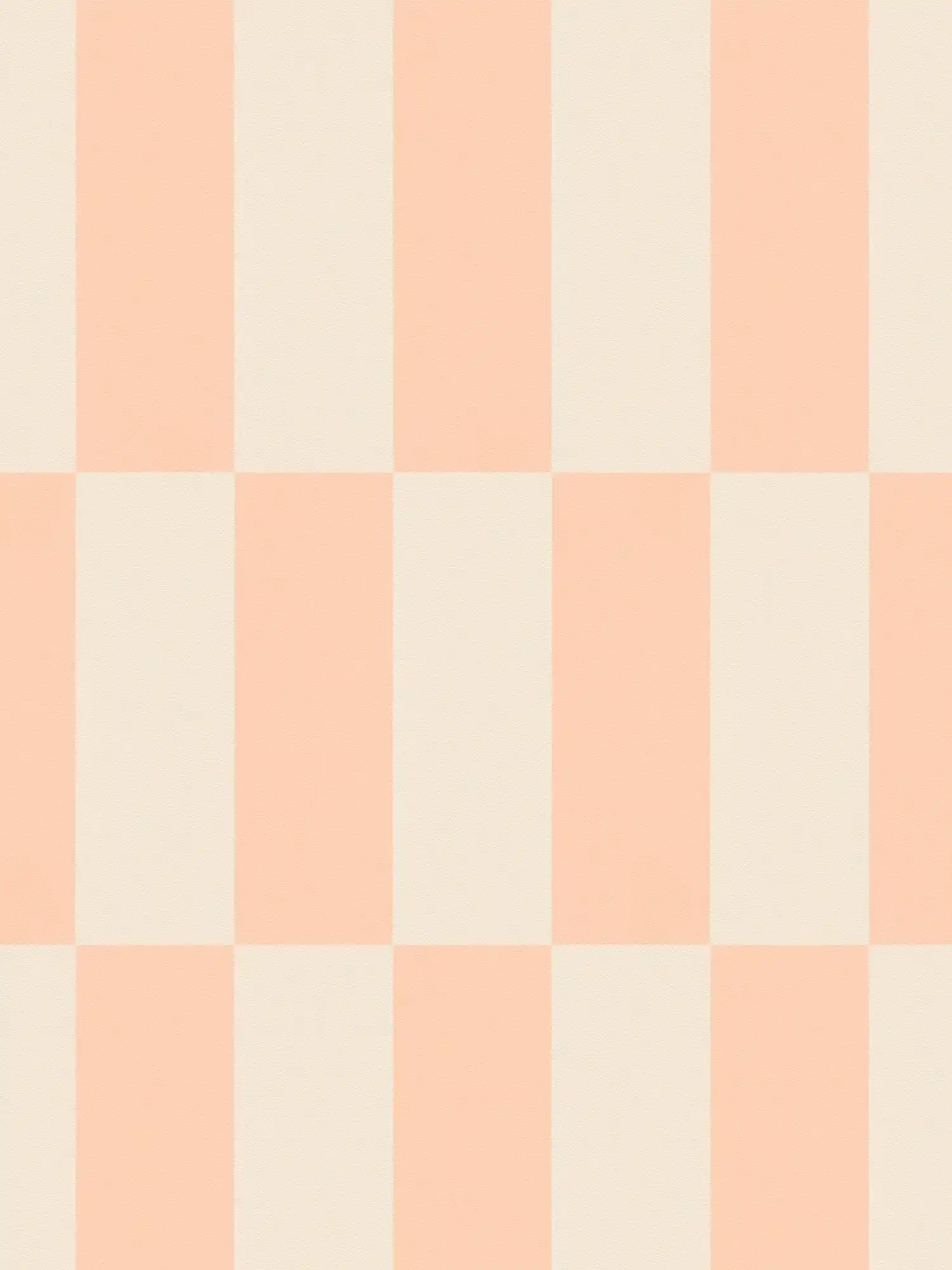 Papel pintado no tejido con motivo gráfico rectangular - crema, rosa
