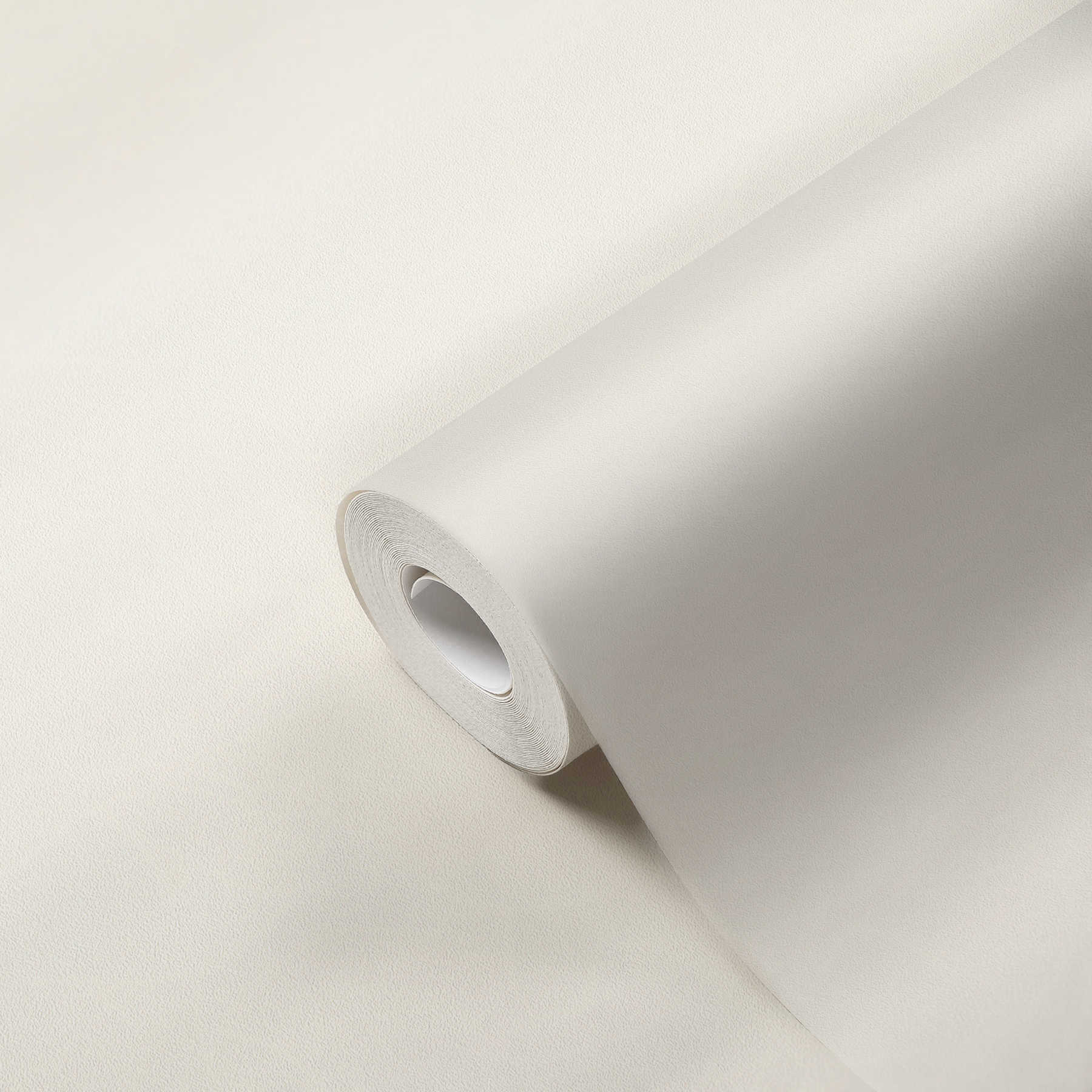             papier peint en papier haut de gamme structure textile unie - crème
        