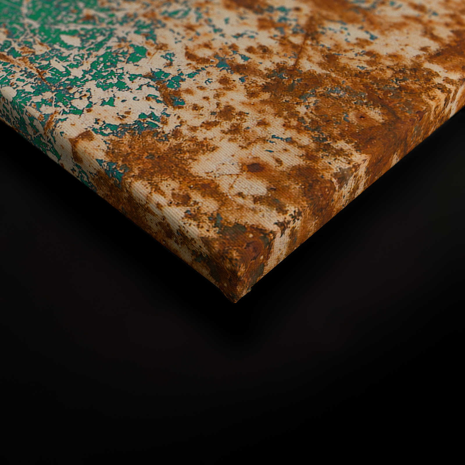            Lienzo metálico de estilo industrial con aspecto oxidado - 0,90 m x 0,60 m
        