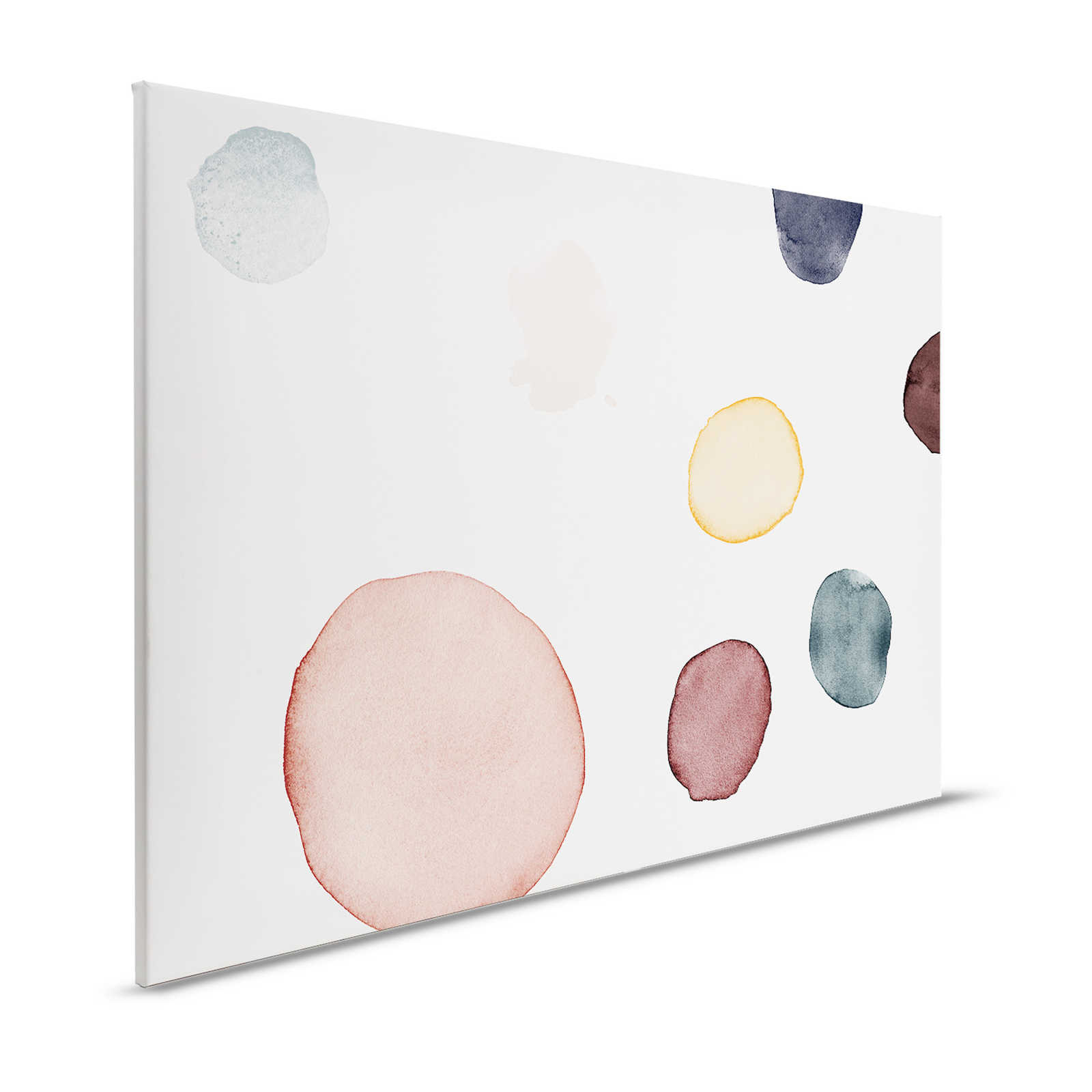 Canvas painting Watercolour Colour Dots Design - 1.20 m x 0.80 m
