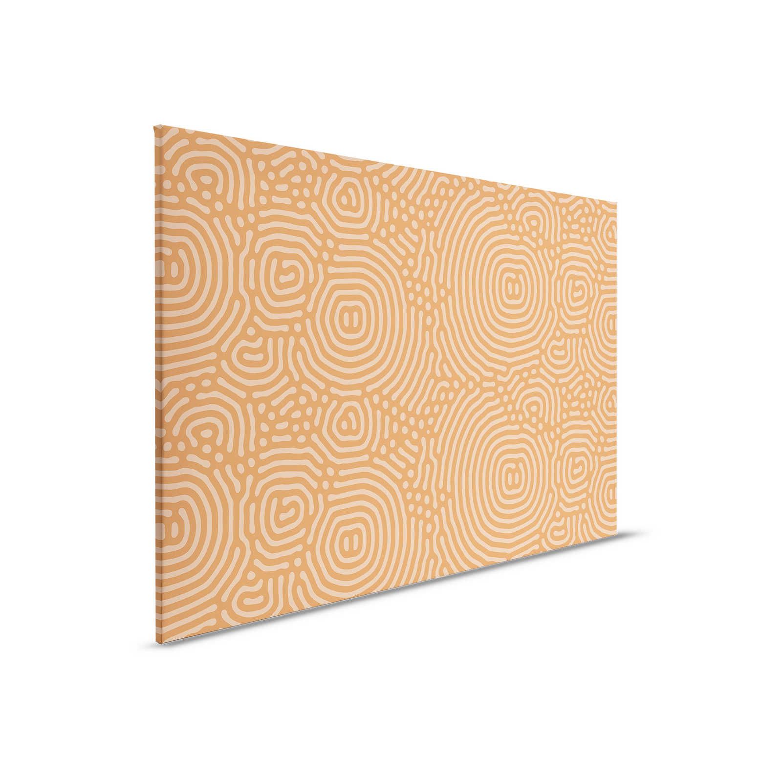         Sahel 2 - Orange Canvas painting Labyrinth Pattern Terracotta - 0.90 m x 0.60 m
    