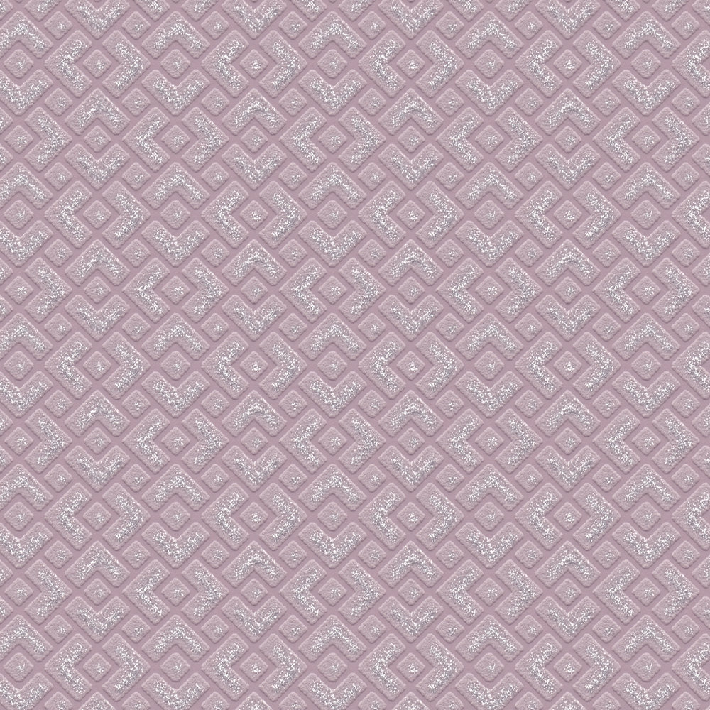             Carta da parati liscia rosa antico con effetto metallizzato - viola
        