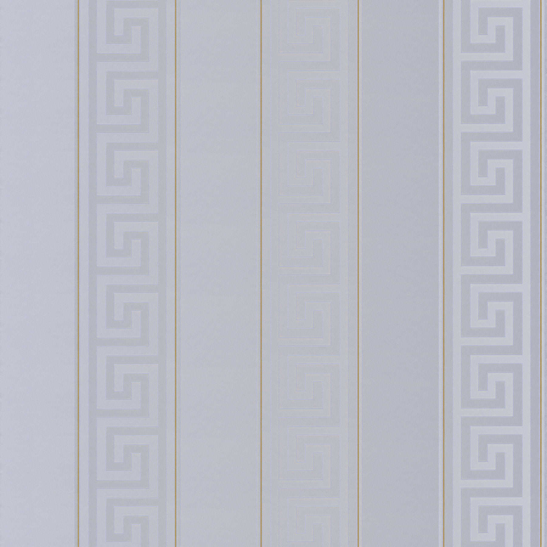         VERSACE wallpaper striped with metallic effect - silver, grey
    