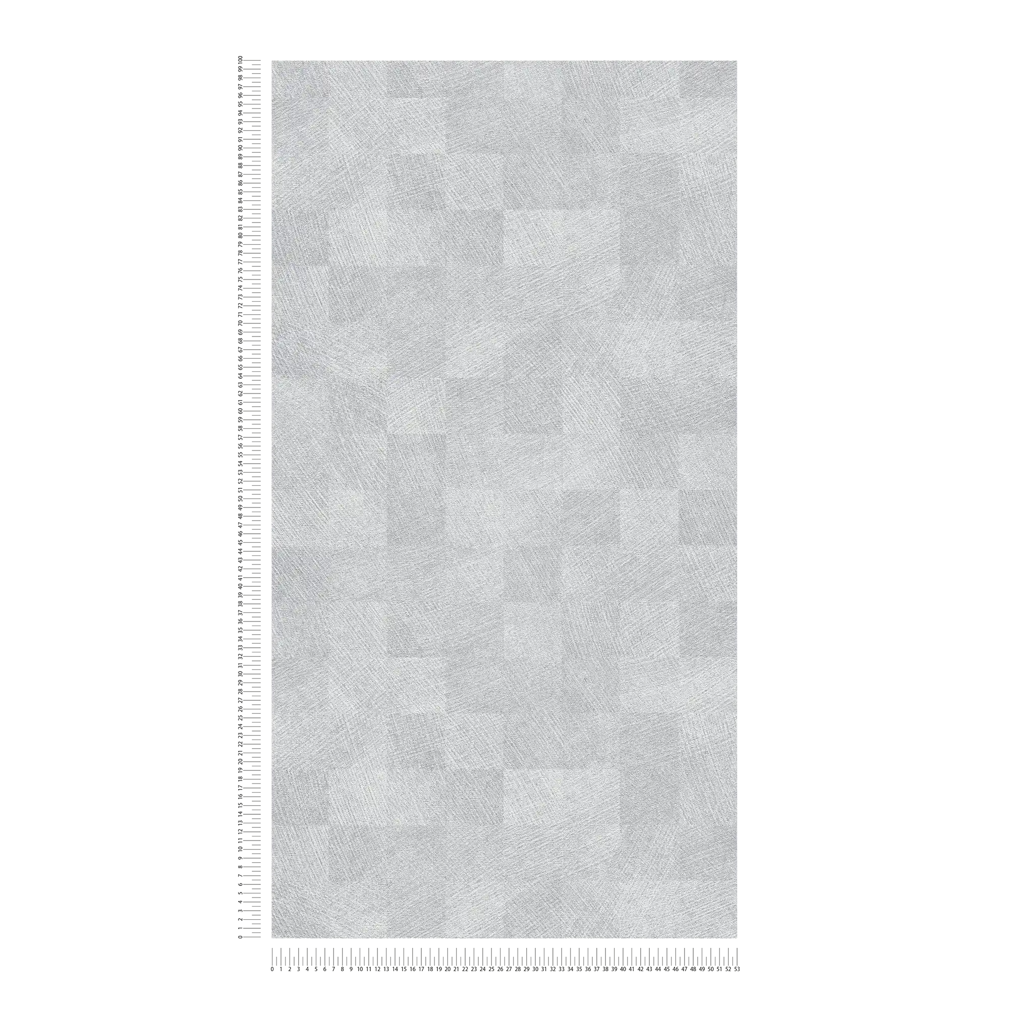             Metallic behang ruitjespatroon met glanseffect - grijs
        