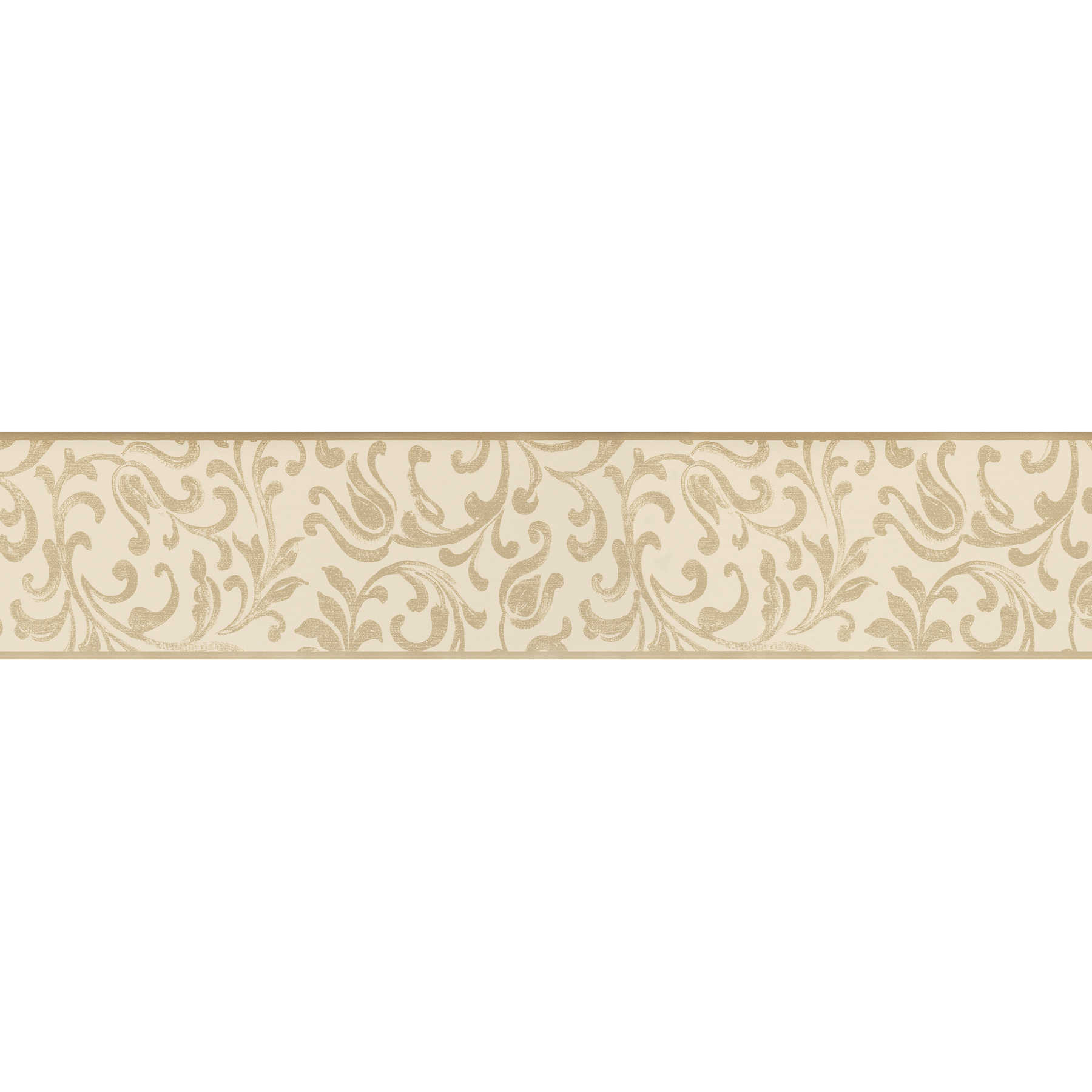         Wallpaper border floral vines in country style - beige
    