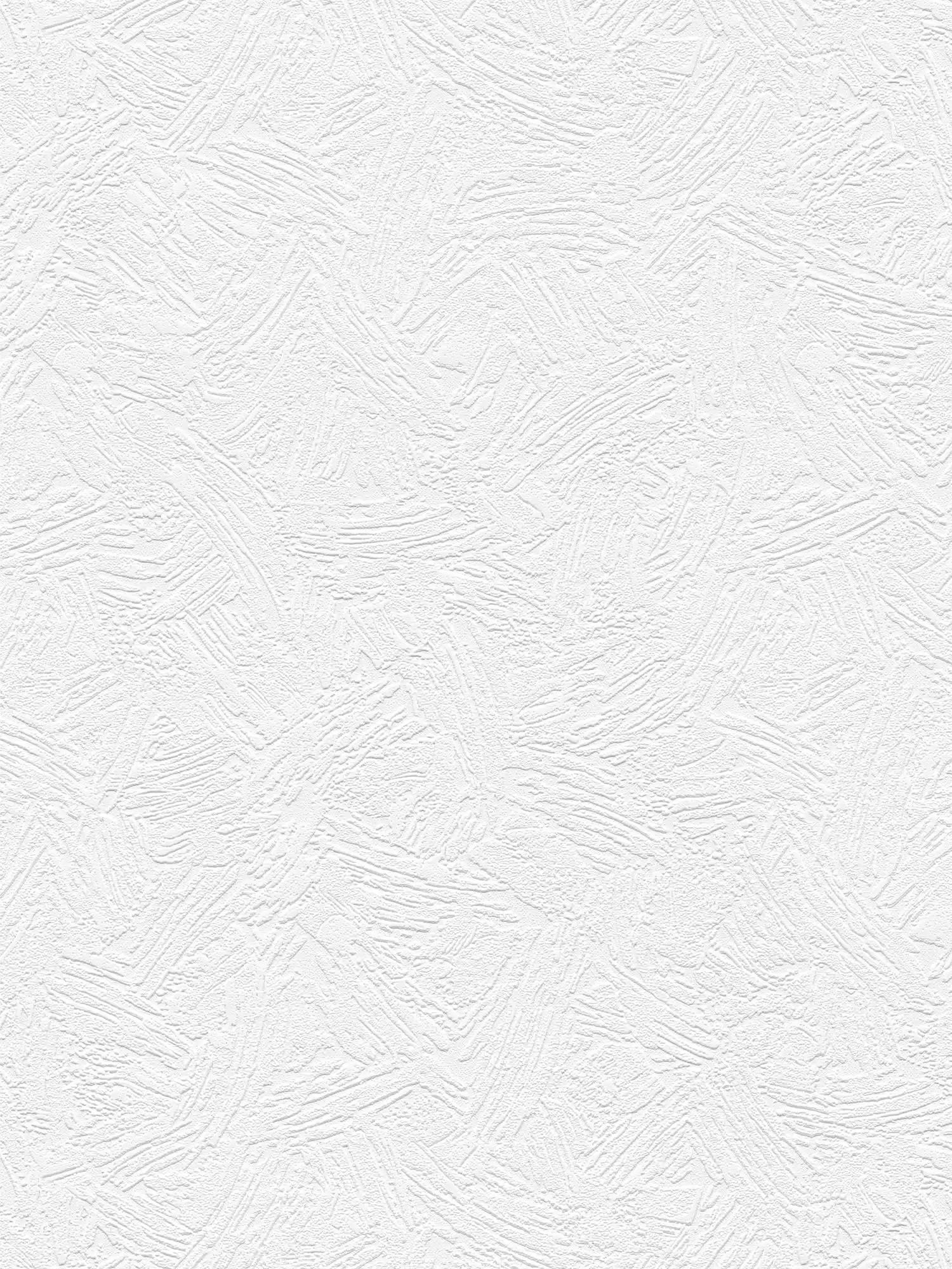 Wallpaper decor plaster with textured pattern - white
